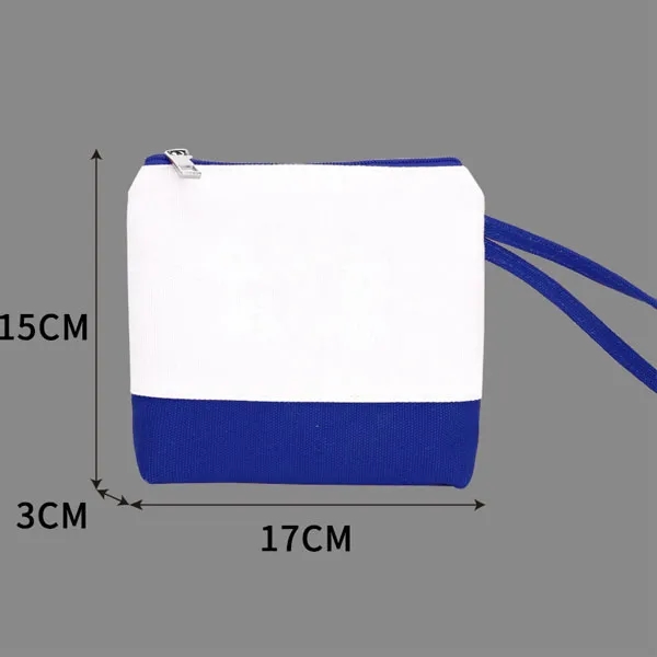 Zippered Canvas Coin Pouch with Wrist Strap 4