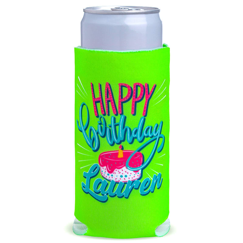 Fluorescent Neon Collapsible SLIM Can Coolers 22
