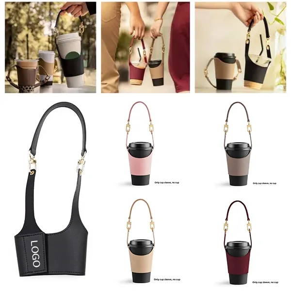 PU Leather Coffee Cup Carrier 7
