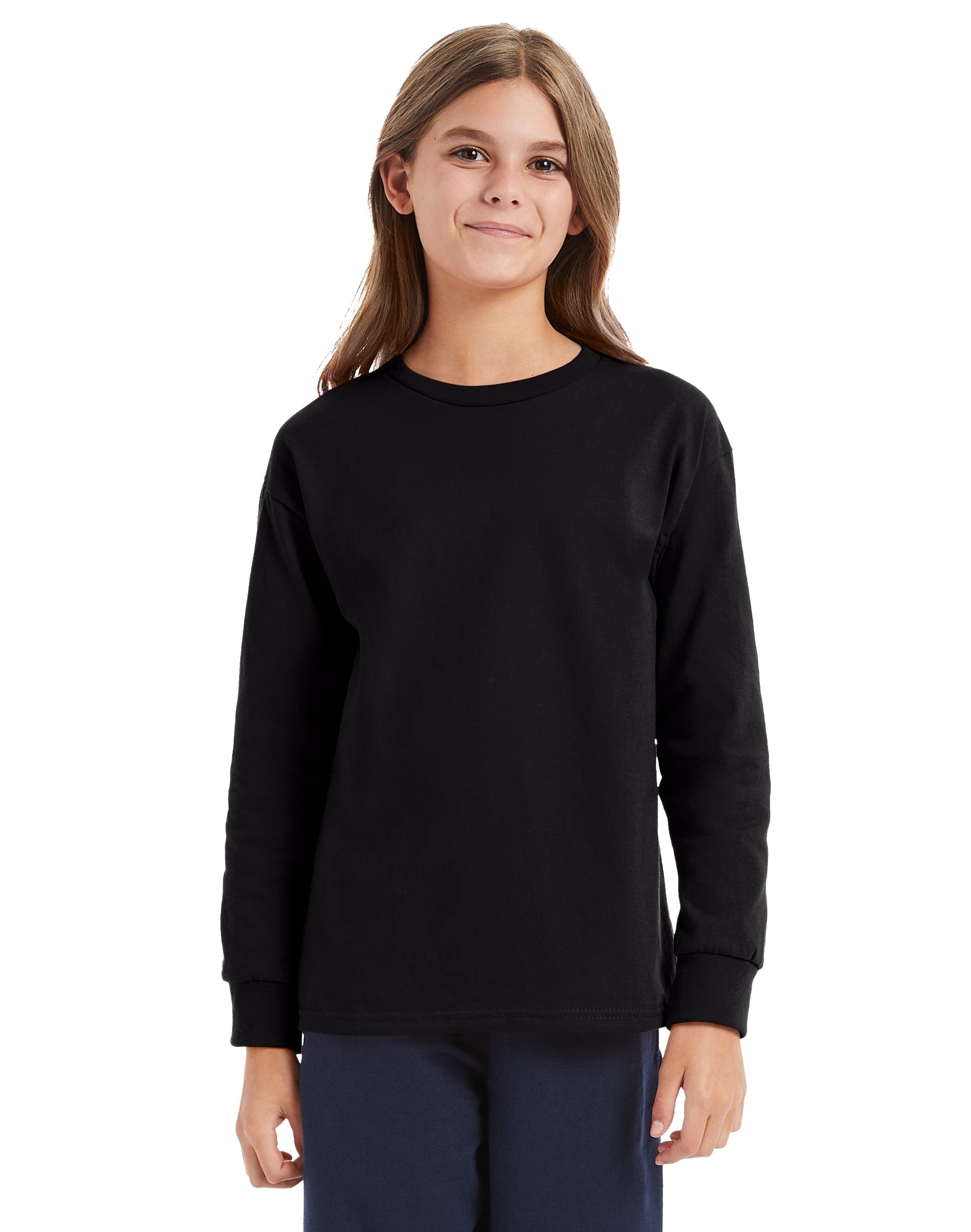 Hanes Youth Authentic-T Long-Sleeve T-Shirt 1
