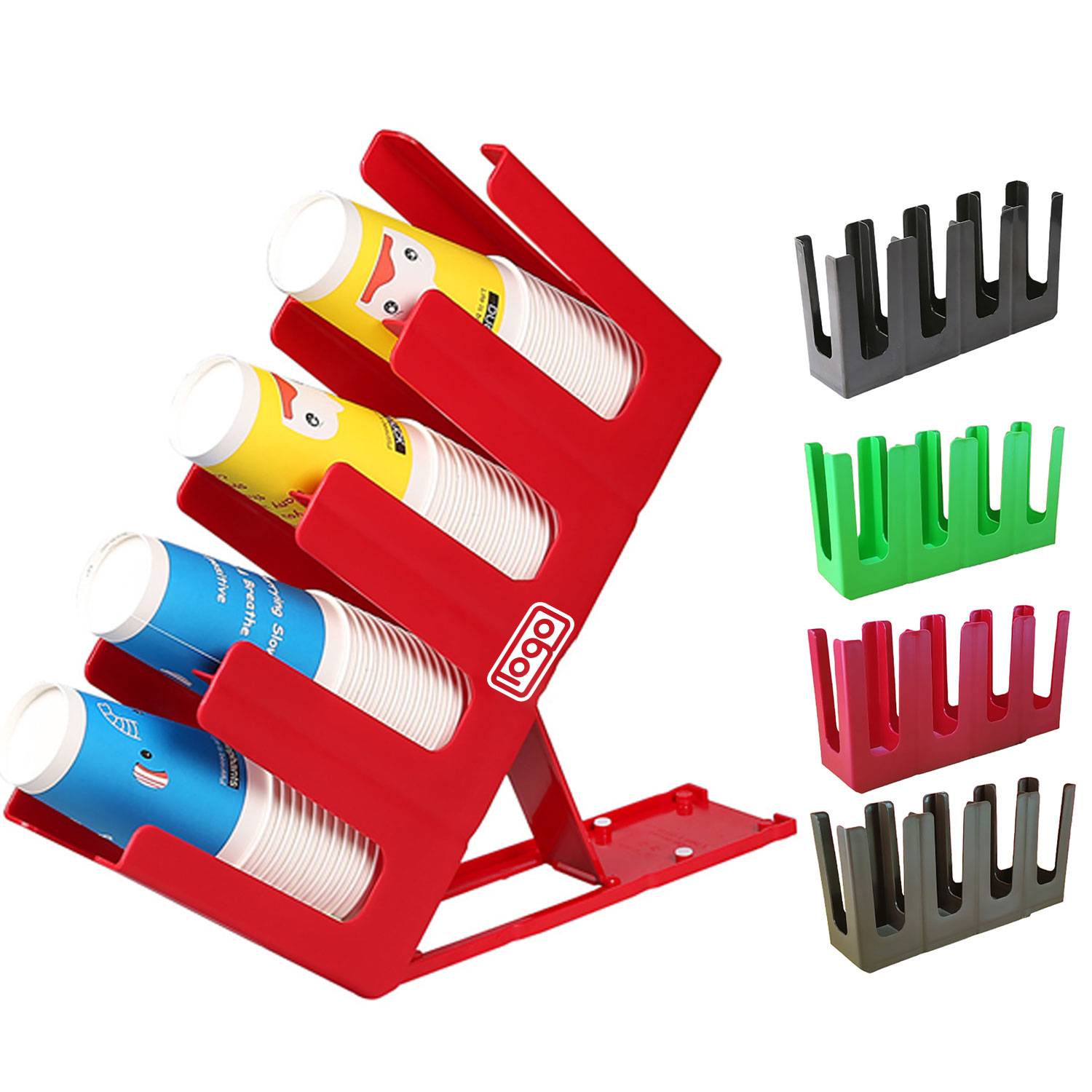 Resin Foldable Four-Grid Cup Holder 8