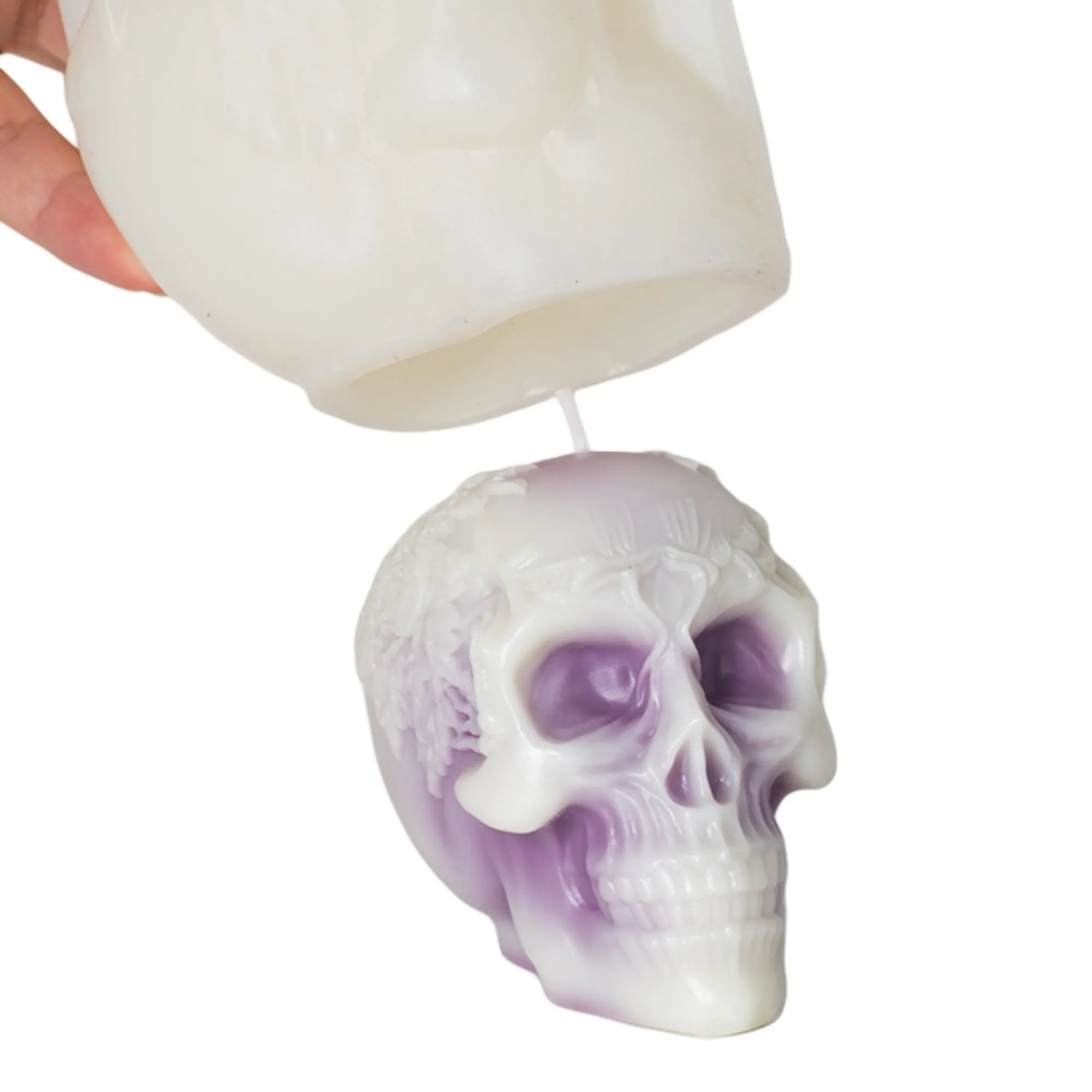 Rose Skull Silicone Mold Halloween Supply 6