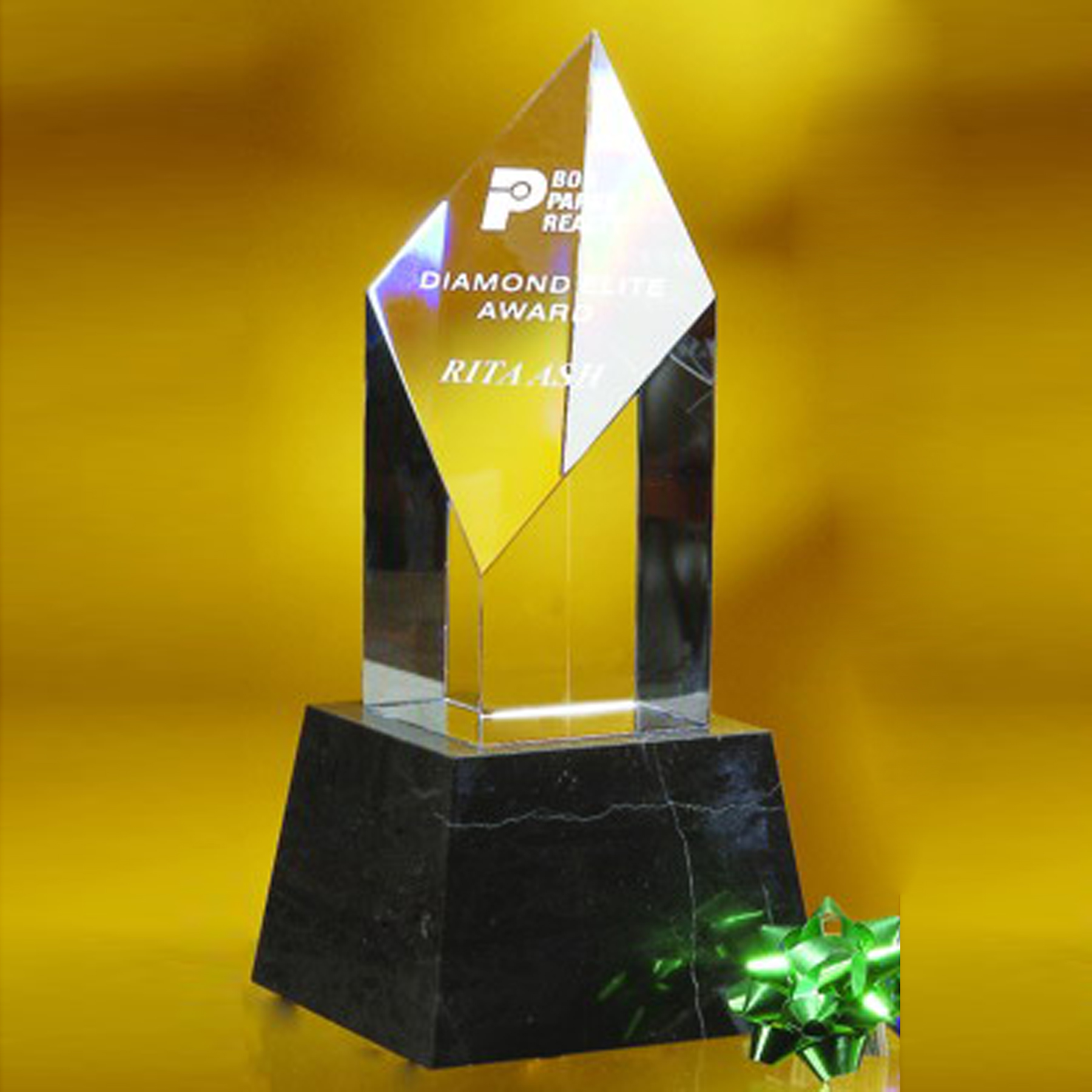 4" Crystal Award-Vertex _D149CA 4