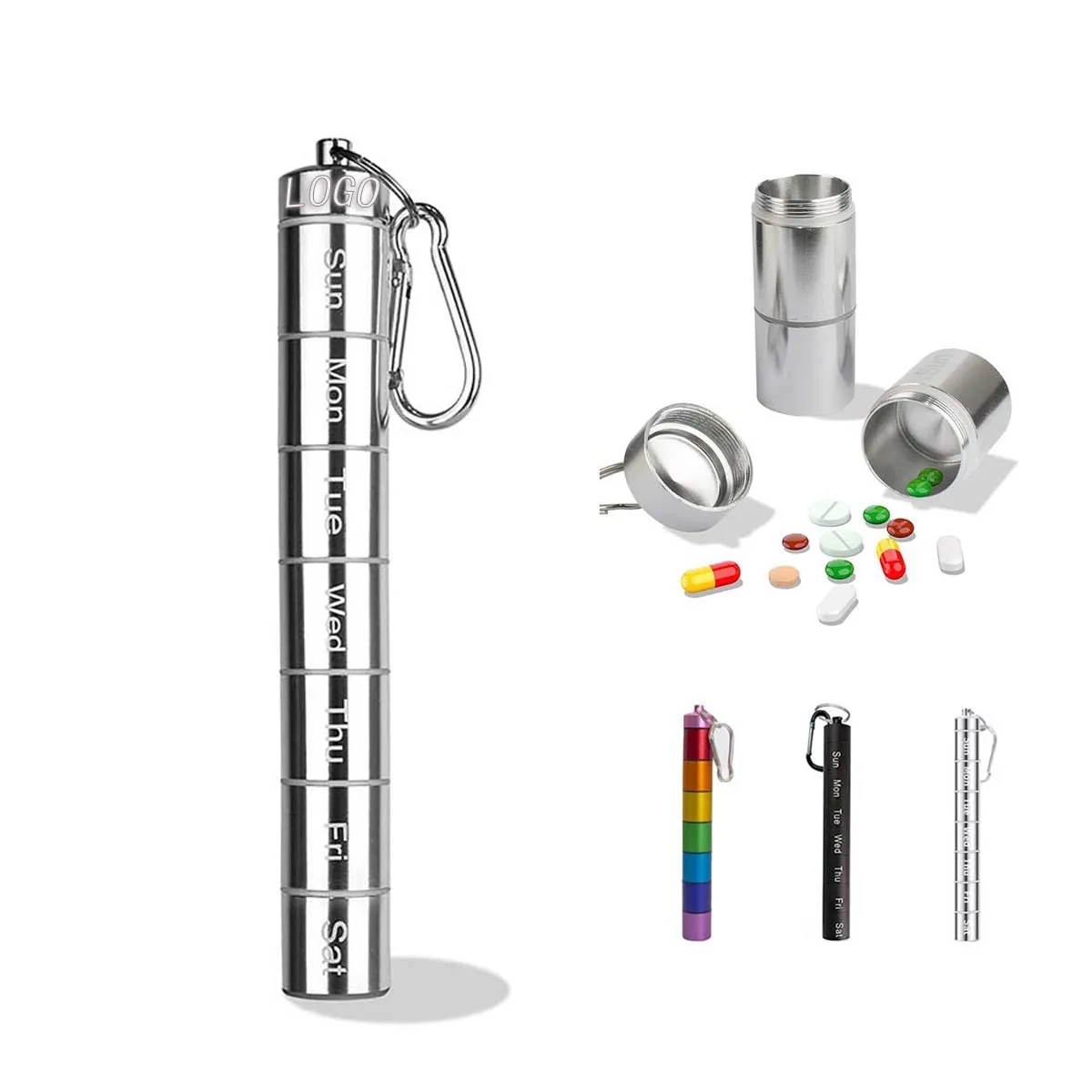 Weekly 7 Day Travel Friendly Waterproof Pill Case Container 2