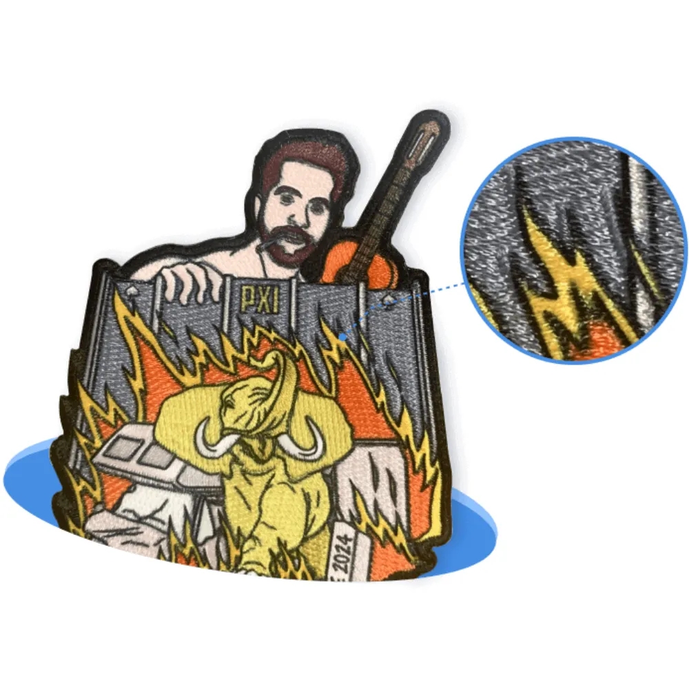 Embroidery Printed  Patches 7"