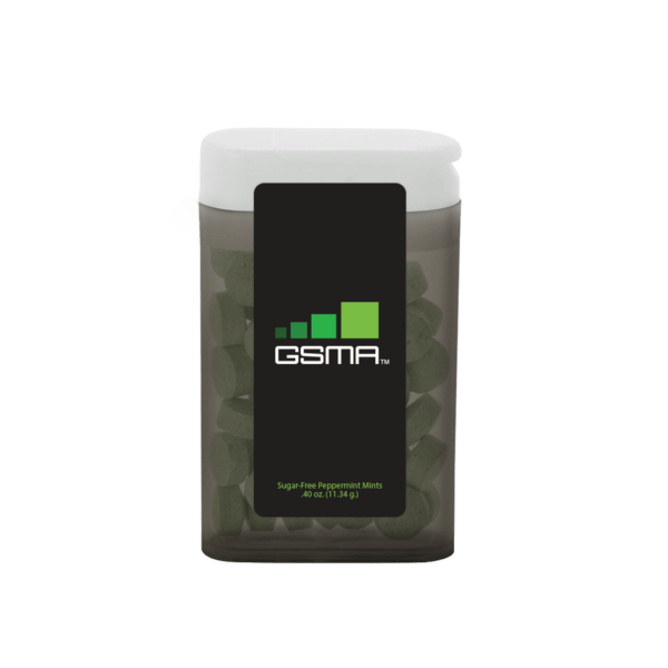 1 1/2" x 2 1/2" Rectangular Flip-Top Mint Dispenser 19