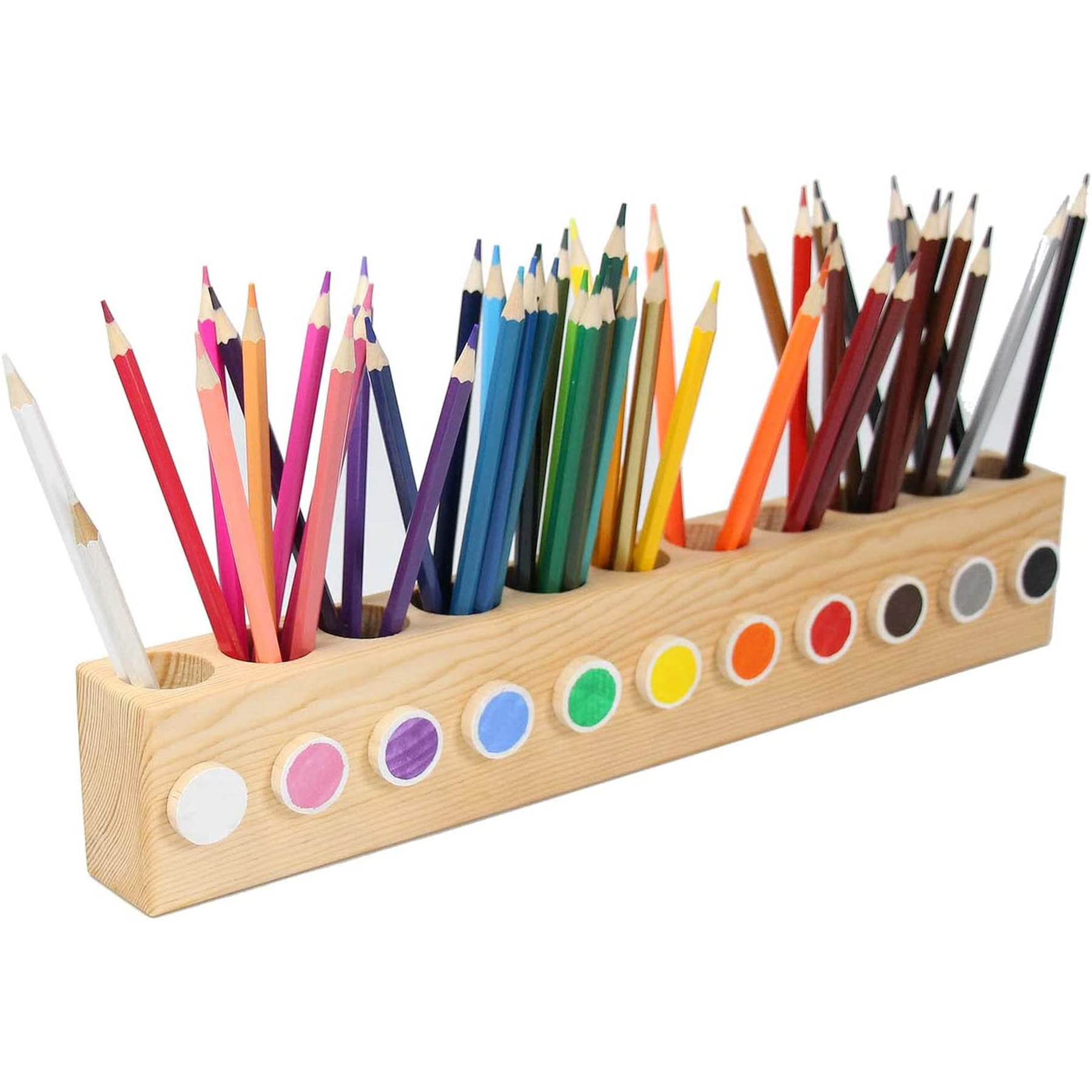 Wooden Colored Pencil Holder