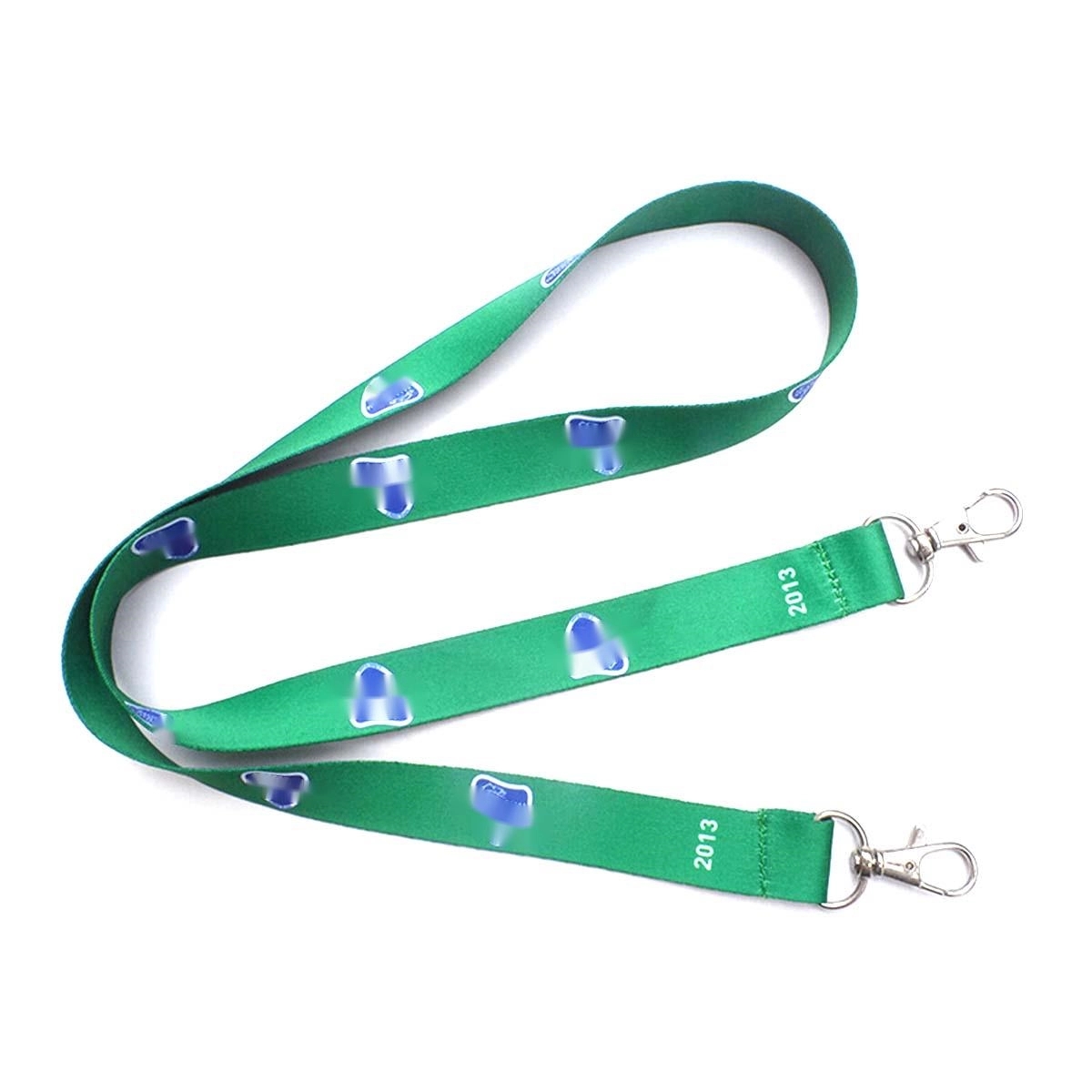 Custom Double Clips Polyester Lanyards 2