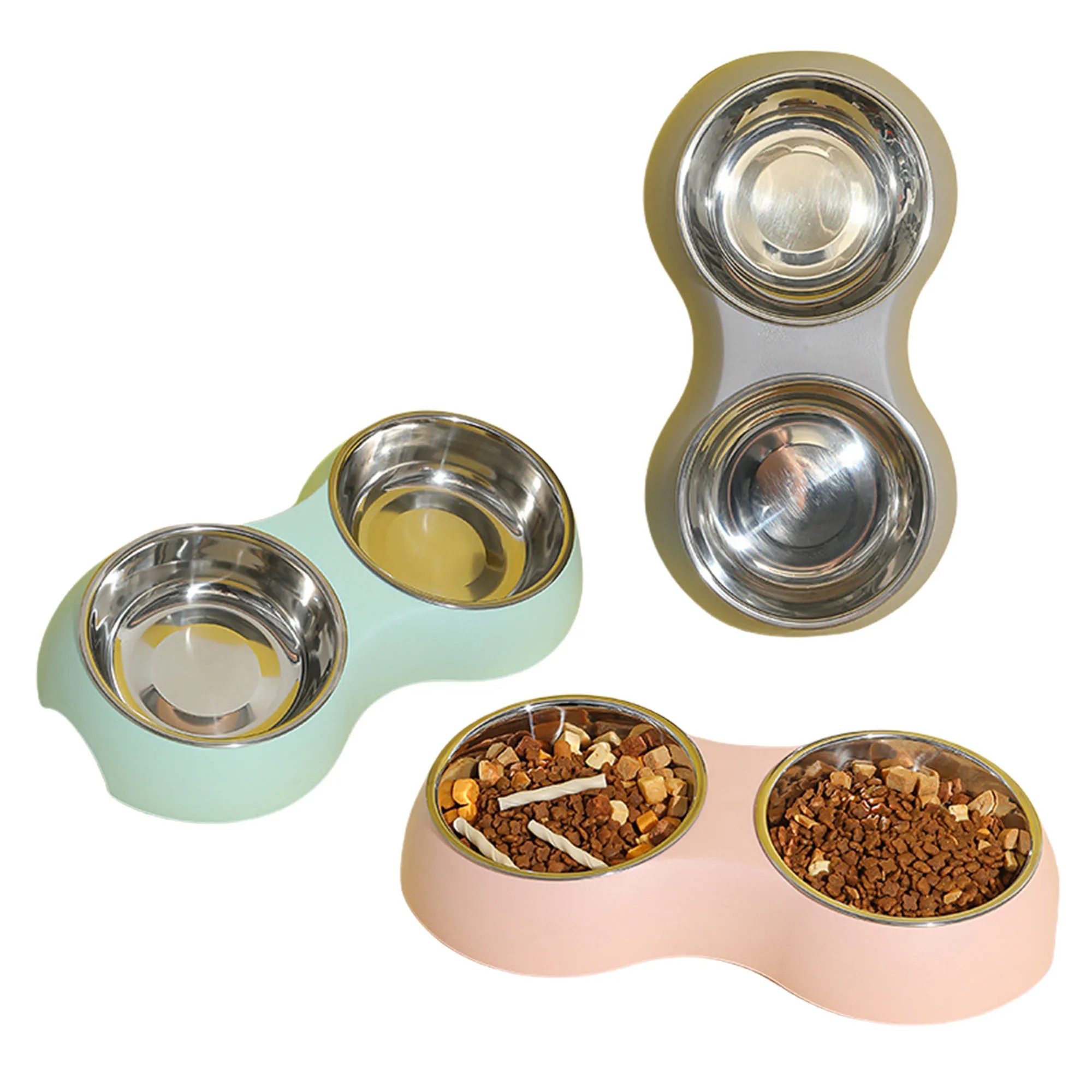 Double Dog Water and Food Bowls 5