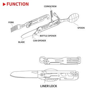 13 In 1 Stainless Steel Multi Tool Pocket Knife With Durable ABS Handle 3