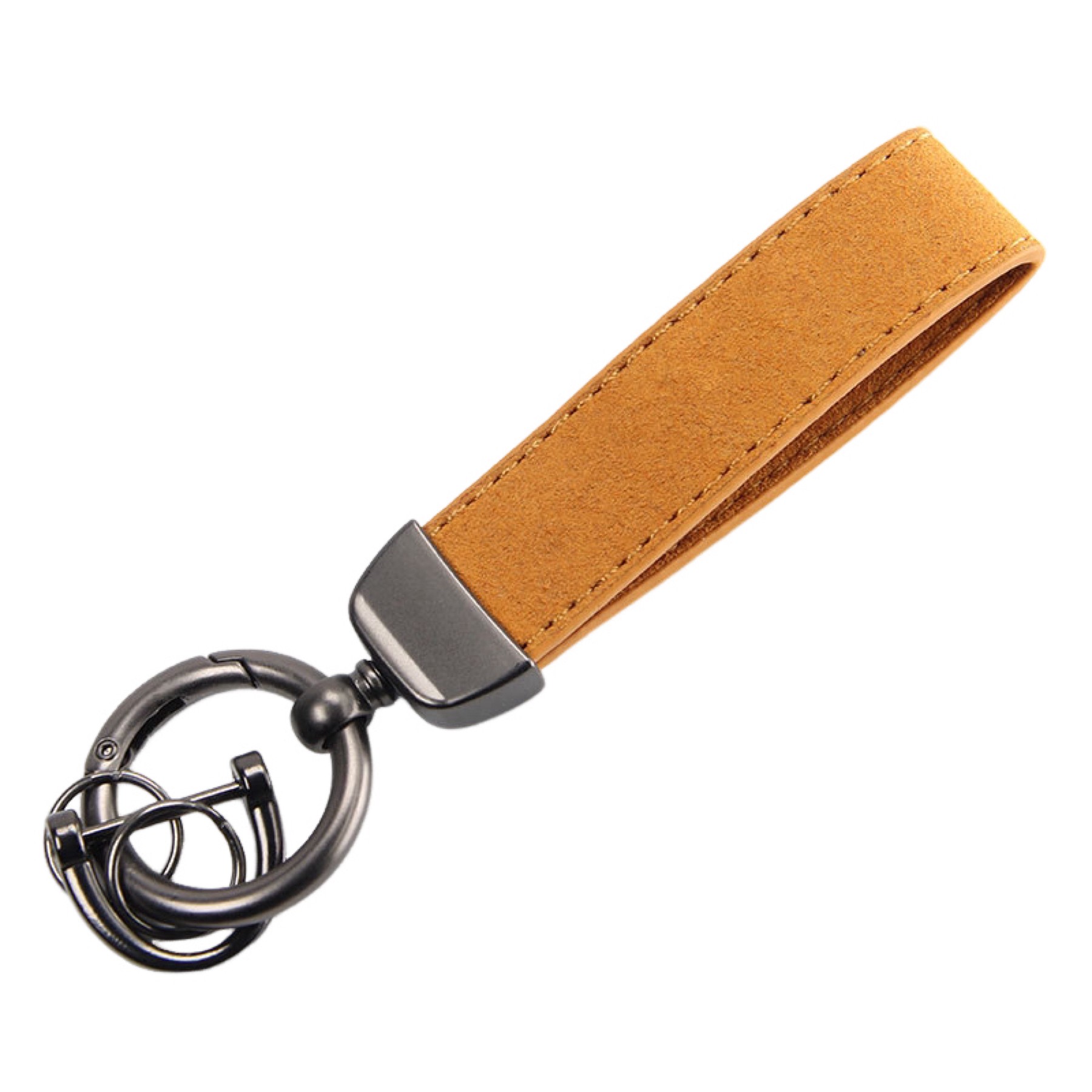 Universal Durable Leather 360 Degree Rotatable Keychain 1