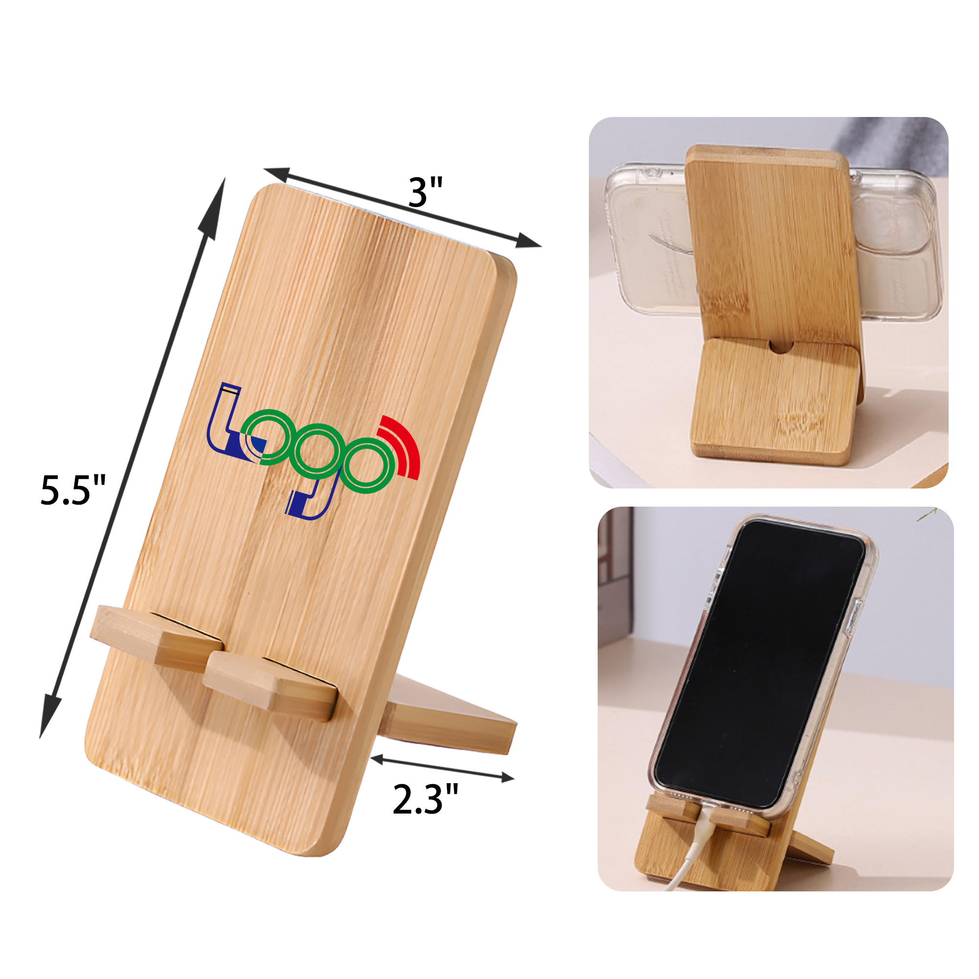 MOQ 50 PCS Durable Wooden Phone Holder 2