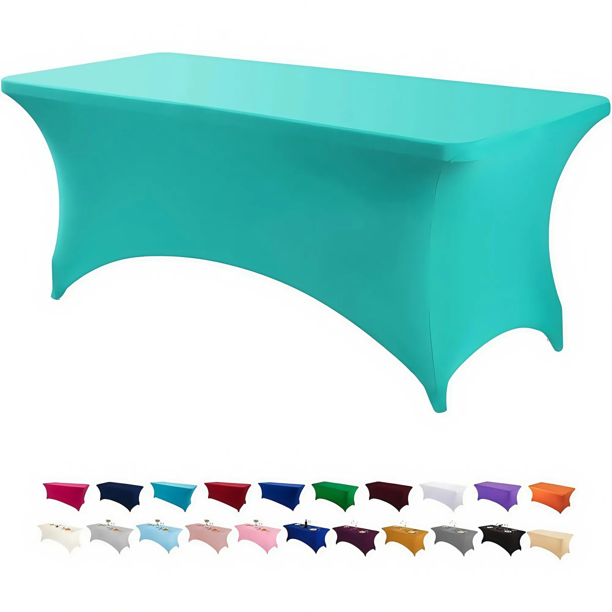 6FT Elastic Fitted Tablecloth 6