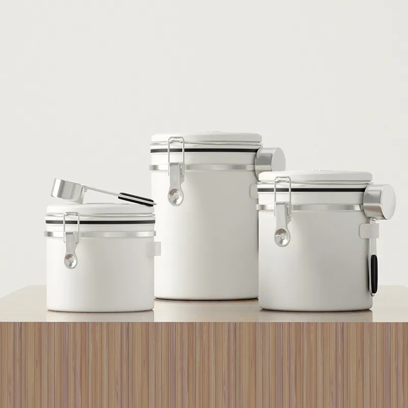 Stainless Steel Airtight Canister with Spoon 1