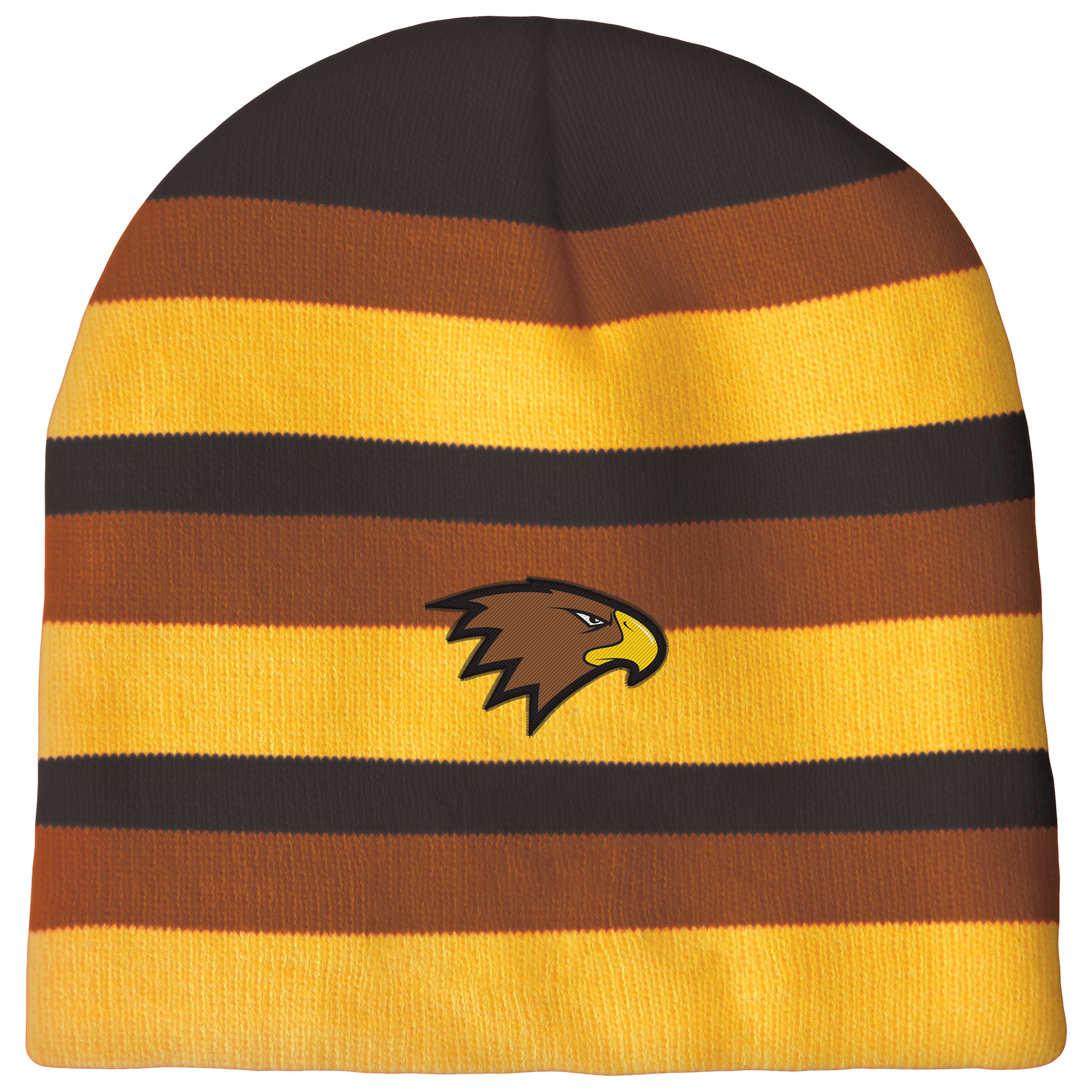 Knit Beanie with No Pom and No Cuff (Woven Logo) 9