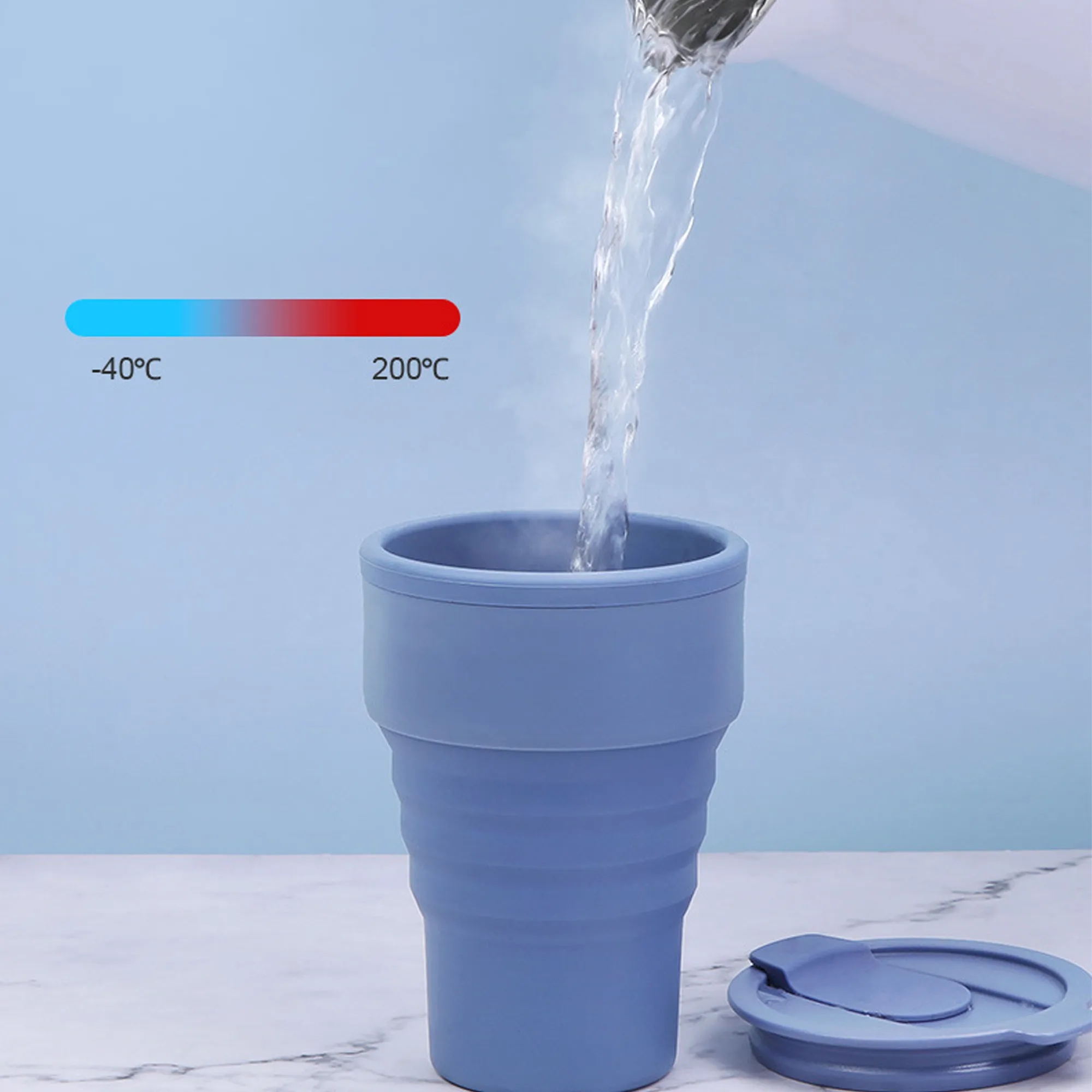 Fexisip Pro,Silicone+PP Collapsible Travel Cup 5