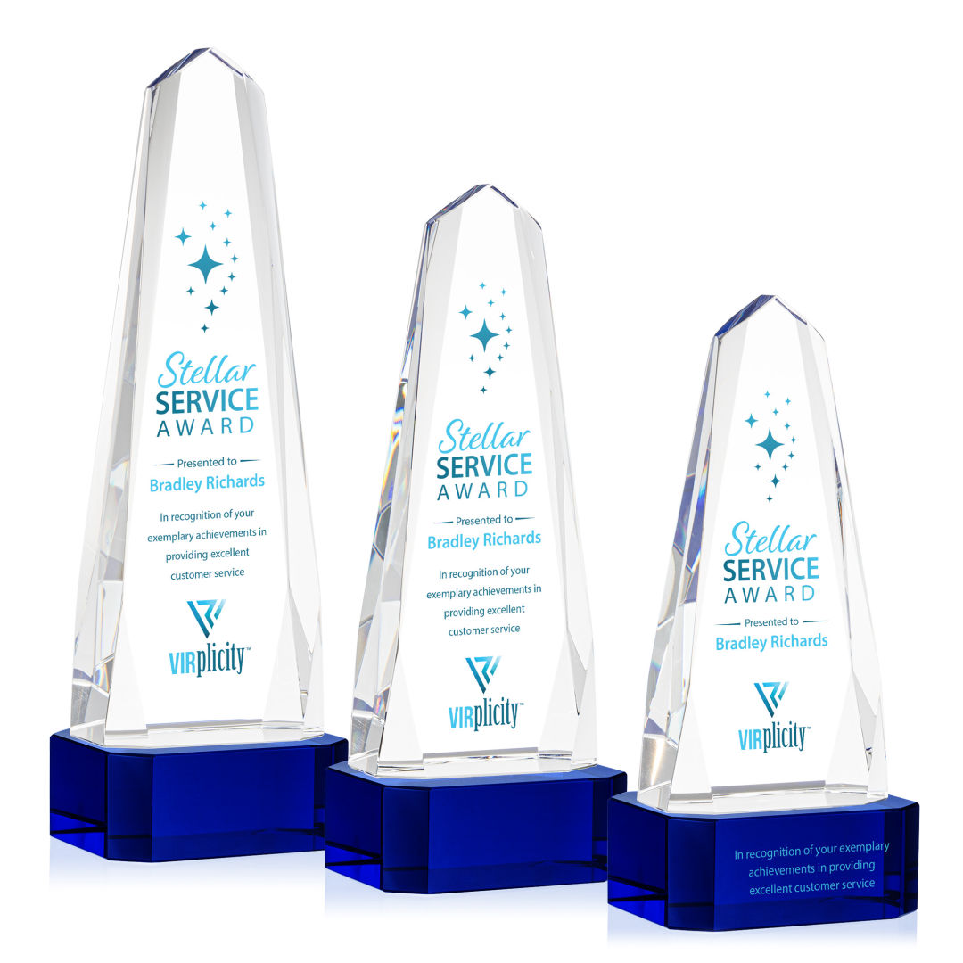 Geneva VividPrint™ Award on Base - Blue
