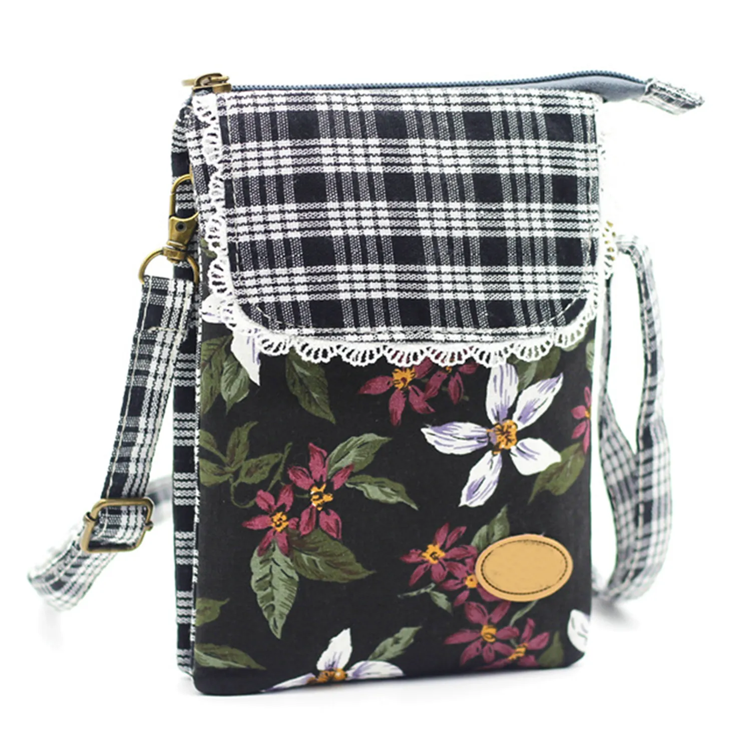 Cotton Multi Pockets Crossbody Phone Bags 7