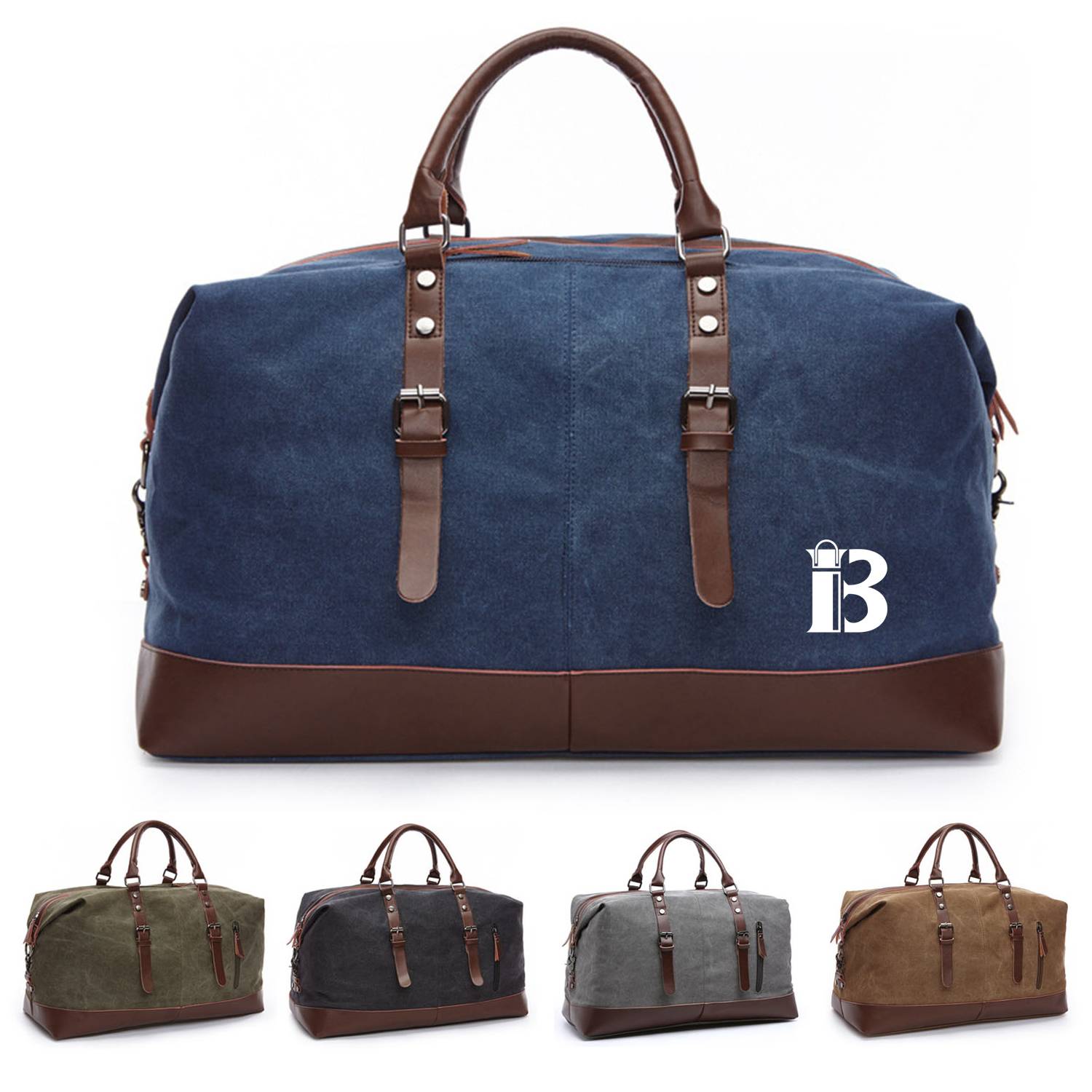 Large capacity canvas travel duffel bag 2
