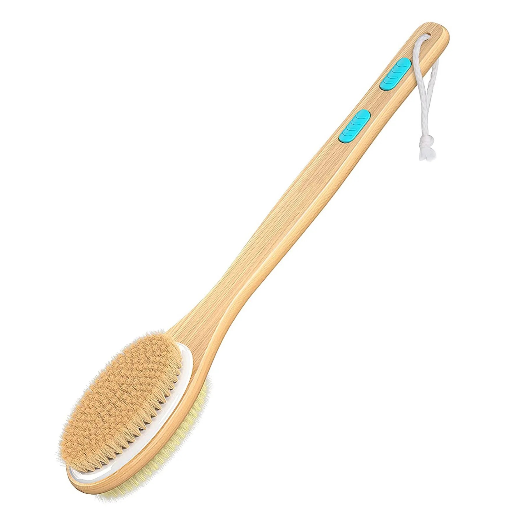 Wooden Bath Body Brush W/Long Handle 2