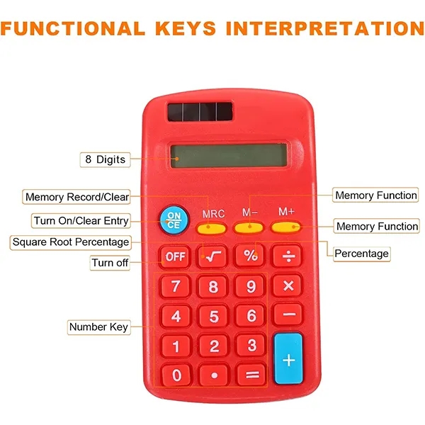 8 Digit Solar Pocket LCD Display Calculator 2