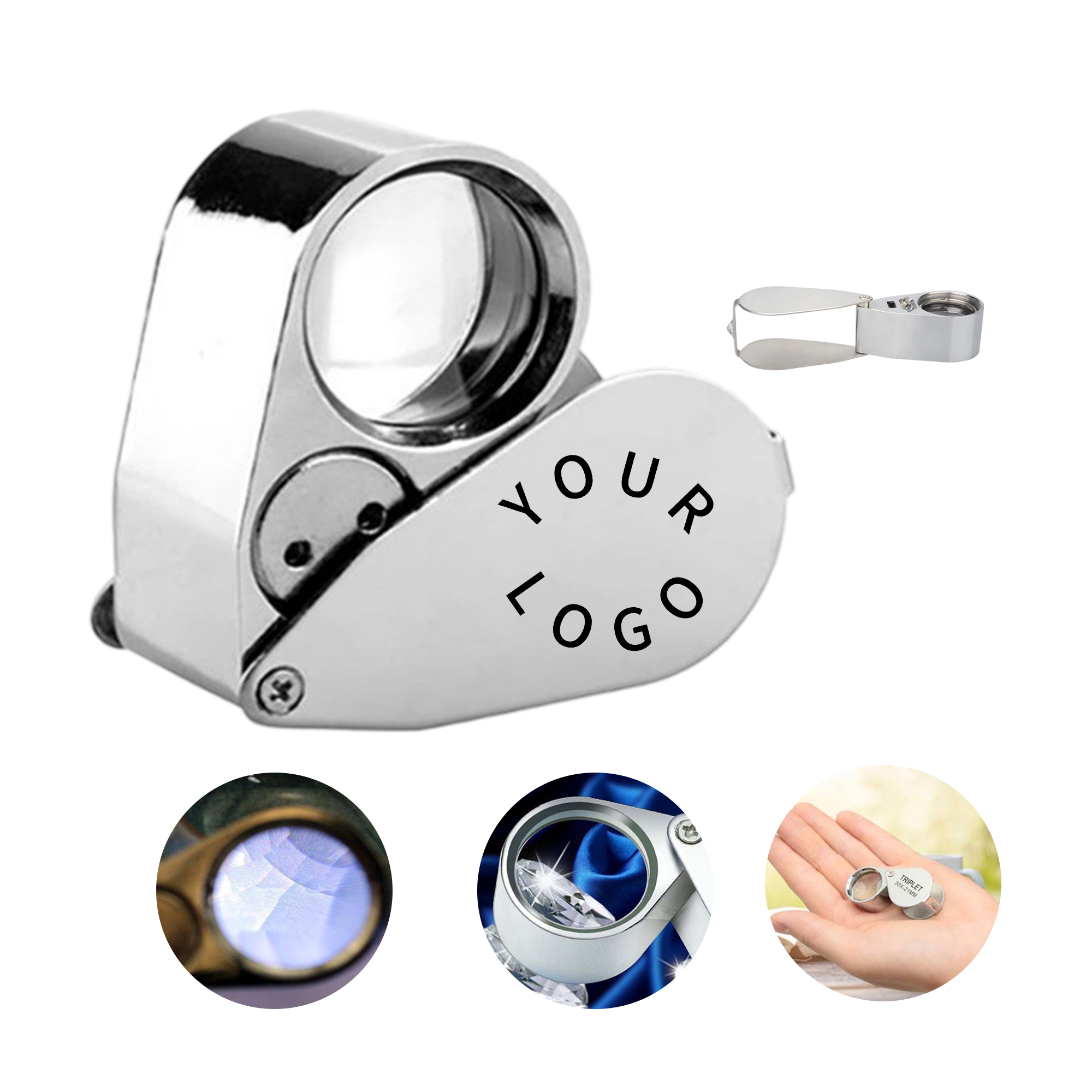 Folding Metal Magnifier With 10x 20x 30x Lens And Storage Box 1