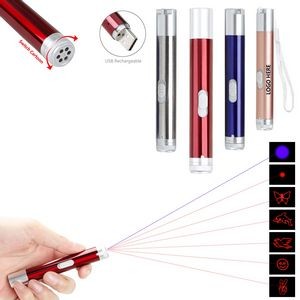 Multifunctional Stainless Steel LED Flashlight With Cartoon Icons 9