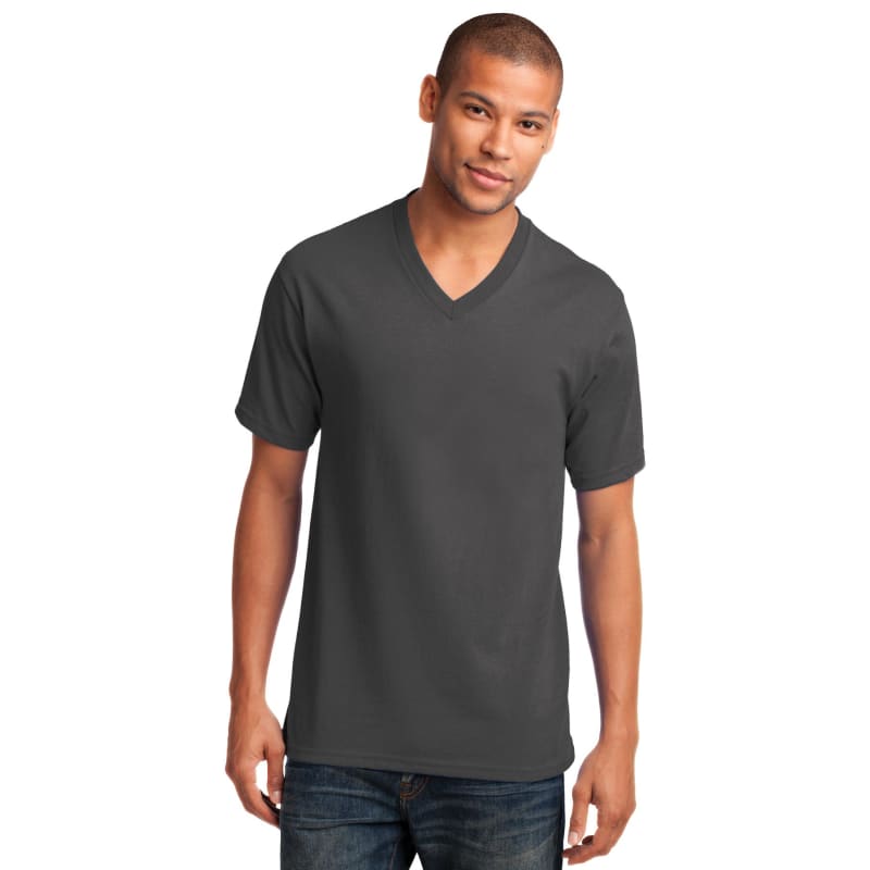 Port & Company Core Cotton V-Neck Tee. 25