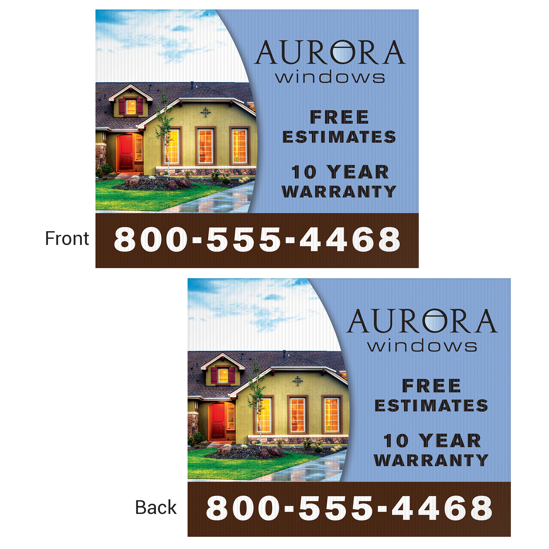 Large Corrugated Yard Sign - Full Color - 2 Sides 9