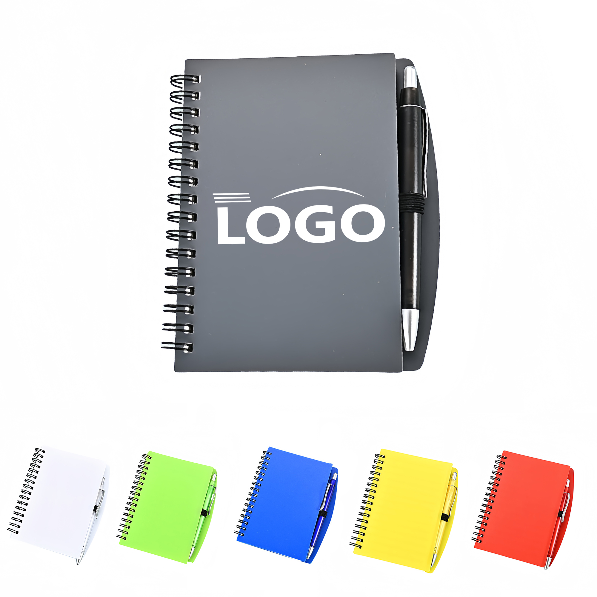 Frosted A6 Spiral Notebook with Matching Pen 1