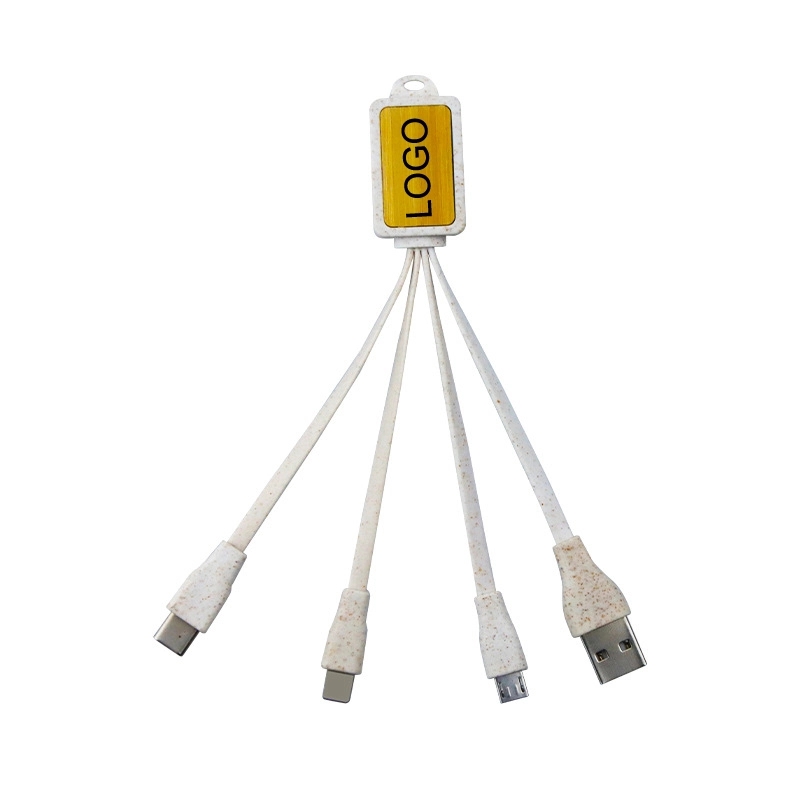 Branded Bamboo Charging Cable 2