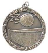 Volleyball Shooting Star Medal, 2 1/2" 2