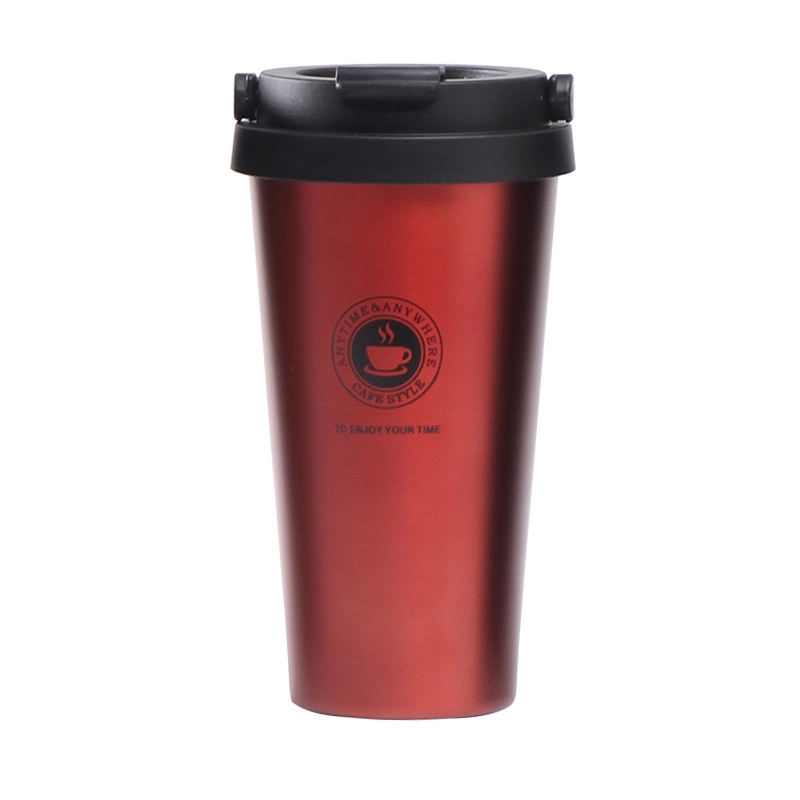 17 Oz. Double Wall Stainless Steel Coffee Cup W/Grip 4