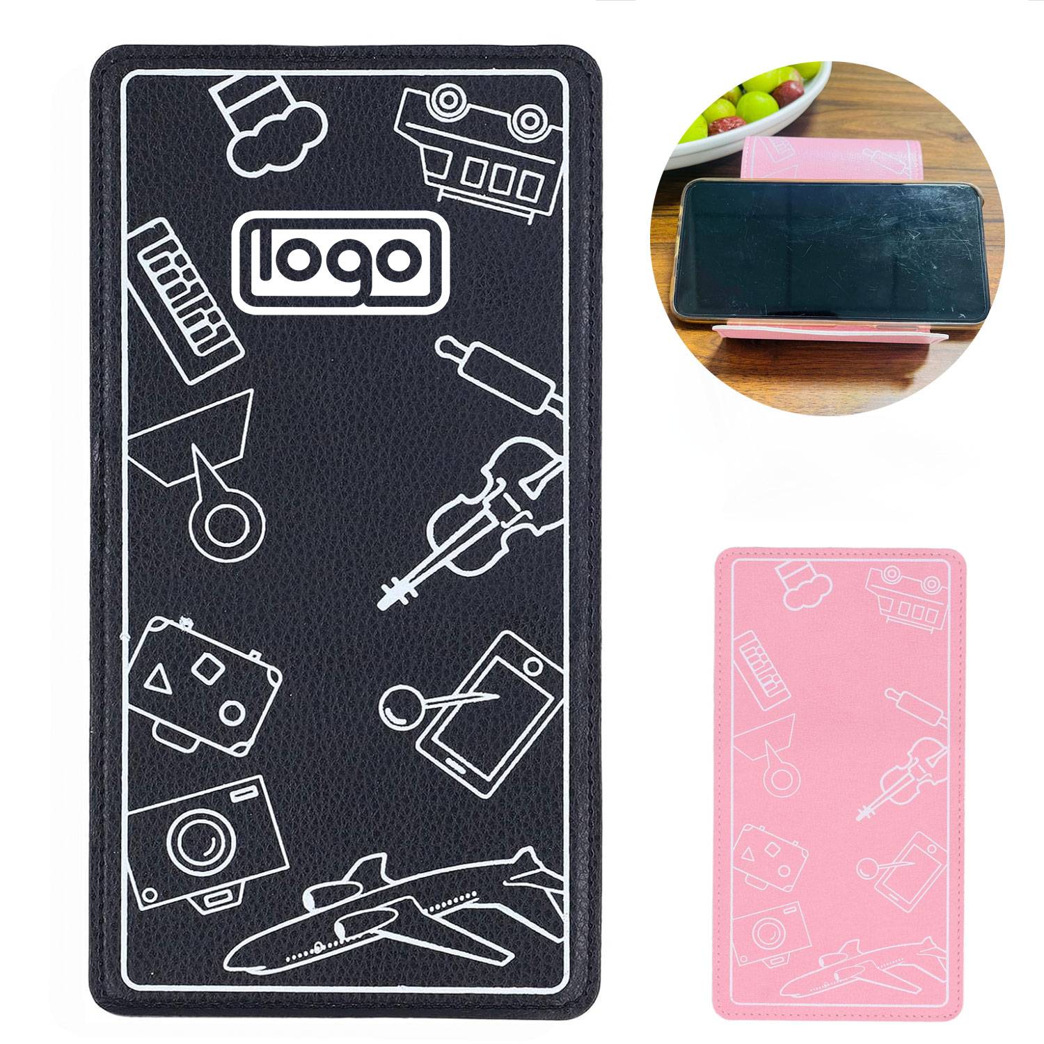Foldable Adjustable Leather Phone Holder for Home & Travel 2