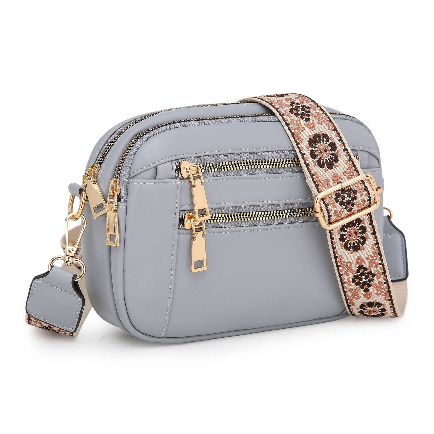 PU Leather Waterproof Crossbody Bags w/ Adjustable Strap 3
