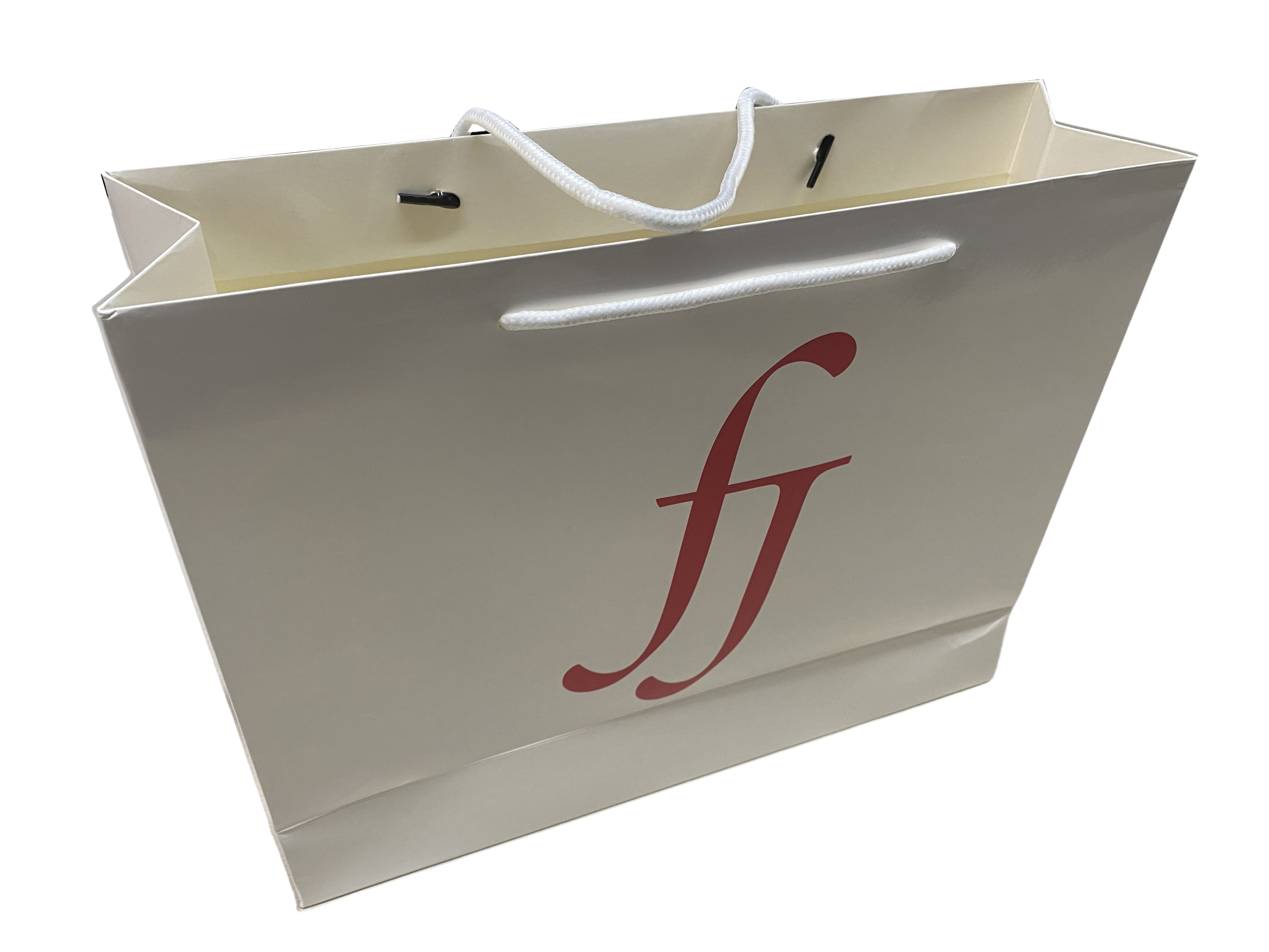 Eco-friendly Gloss Laminated Tote Bag w/ Cotton Rope Handles (14"x4"x11") 3
