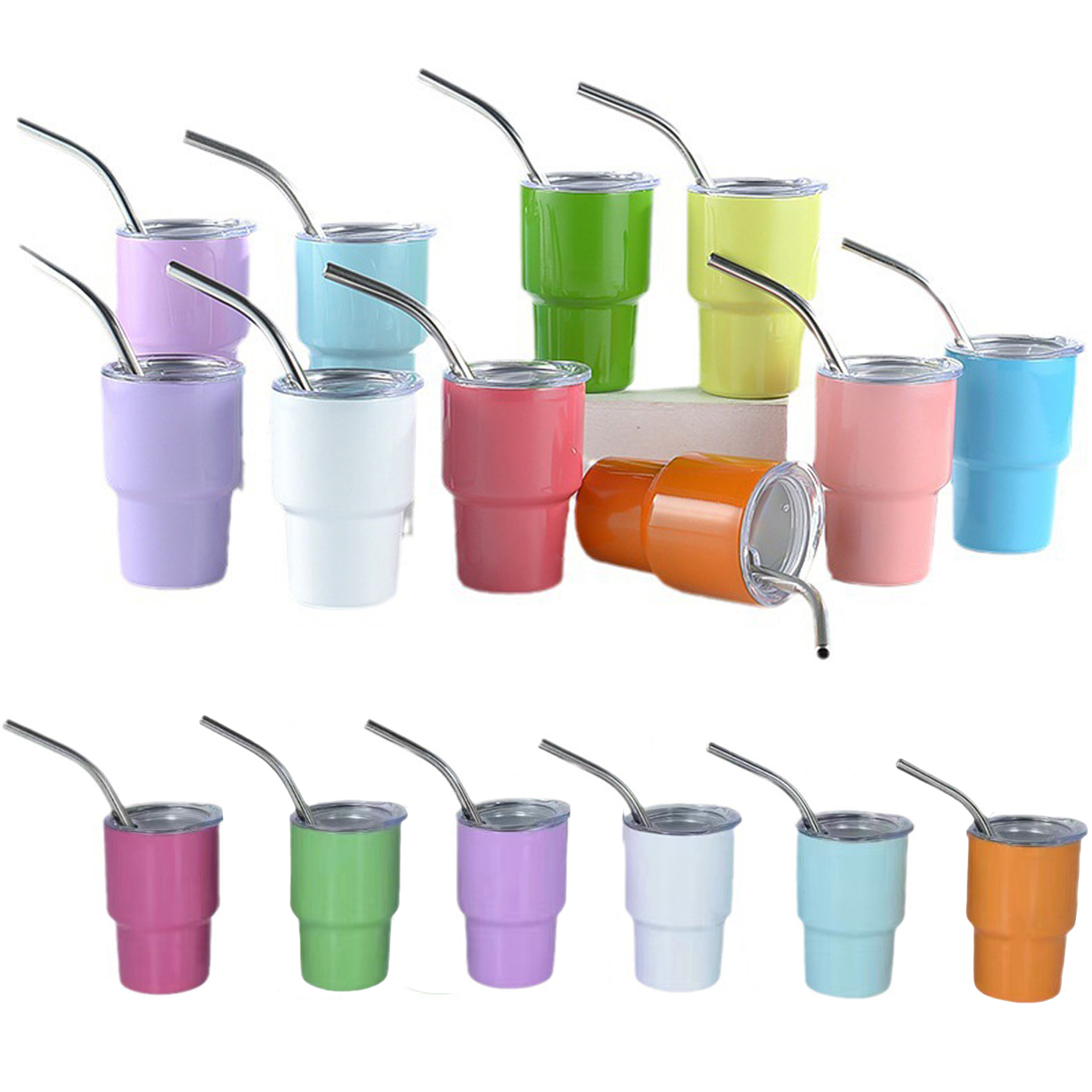 Mini 2oz Wine Tumbler With Straw 2