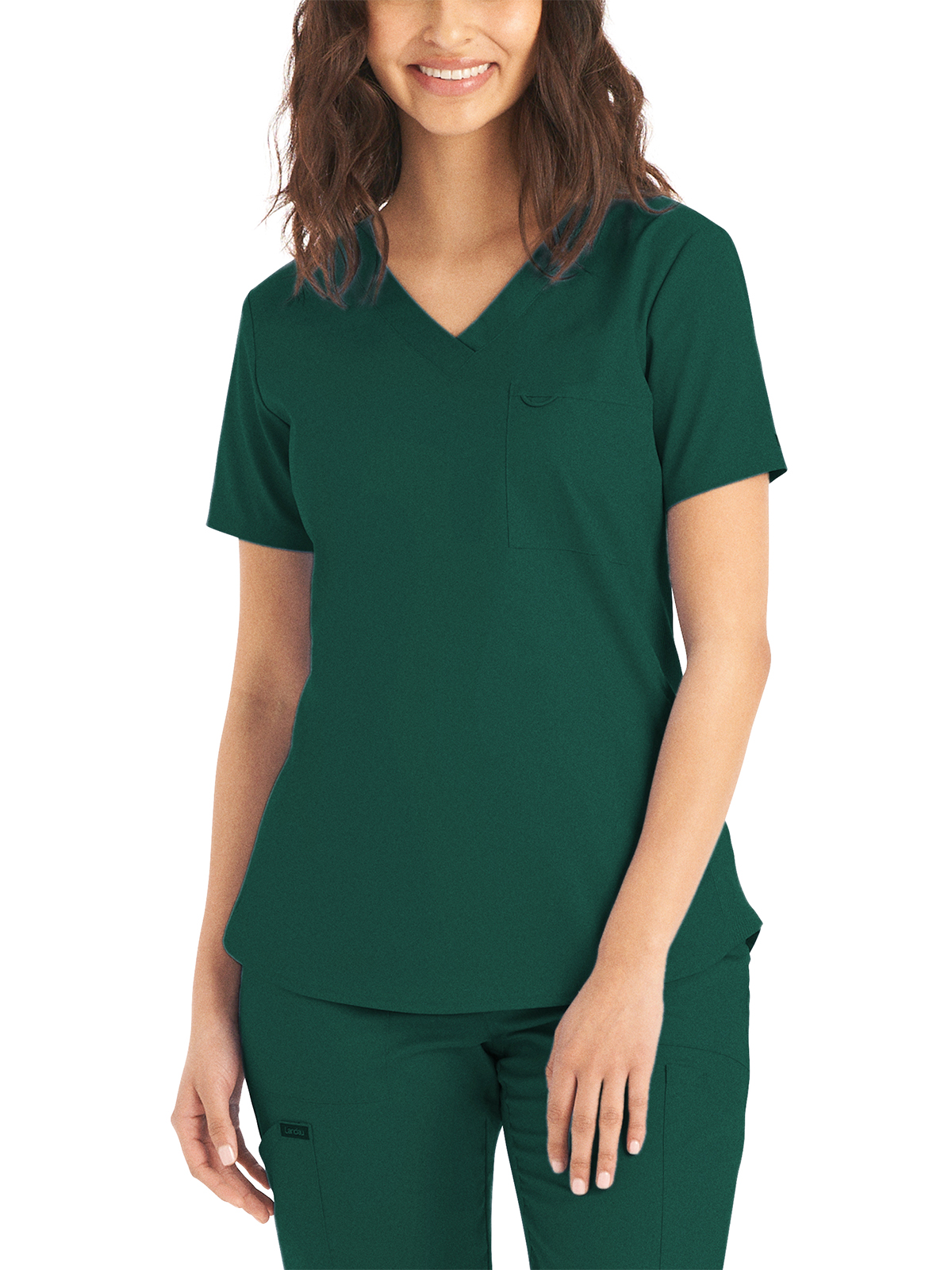Landau - ProFlex - Women's Two-Pocket Back Princess Seamed V-Neck Top 40
