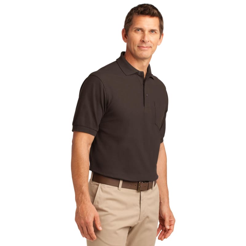 Port Authority Silk Touch Polo With Pocket. 15