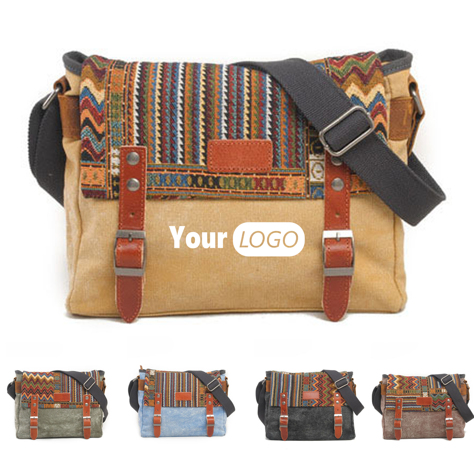 Canvas Messenger Bag for Women 2