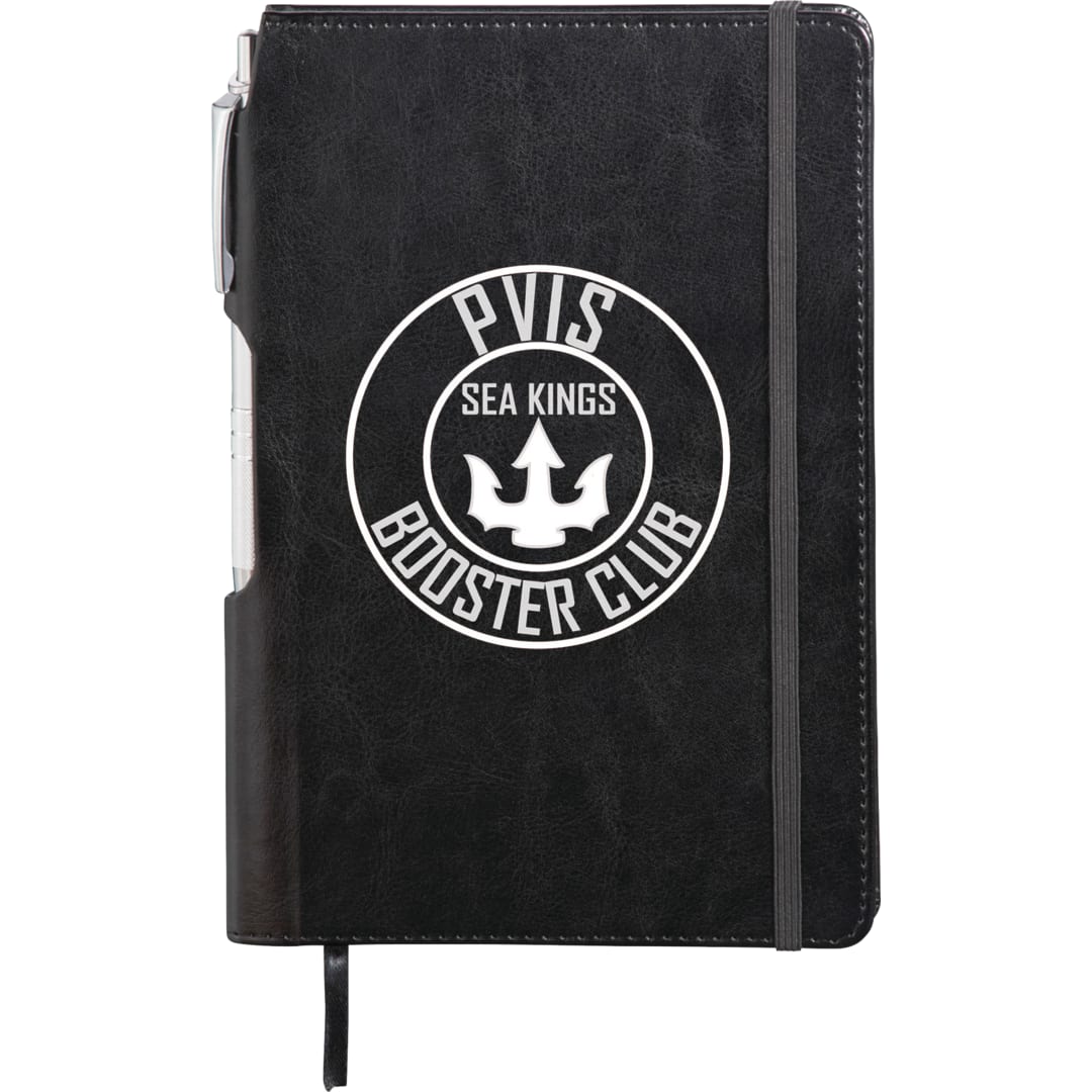 FSC® Mix 6" x 8.5" Viola Bound Notebook with Pen 13