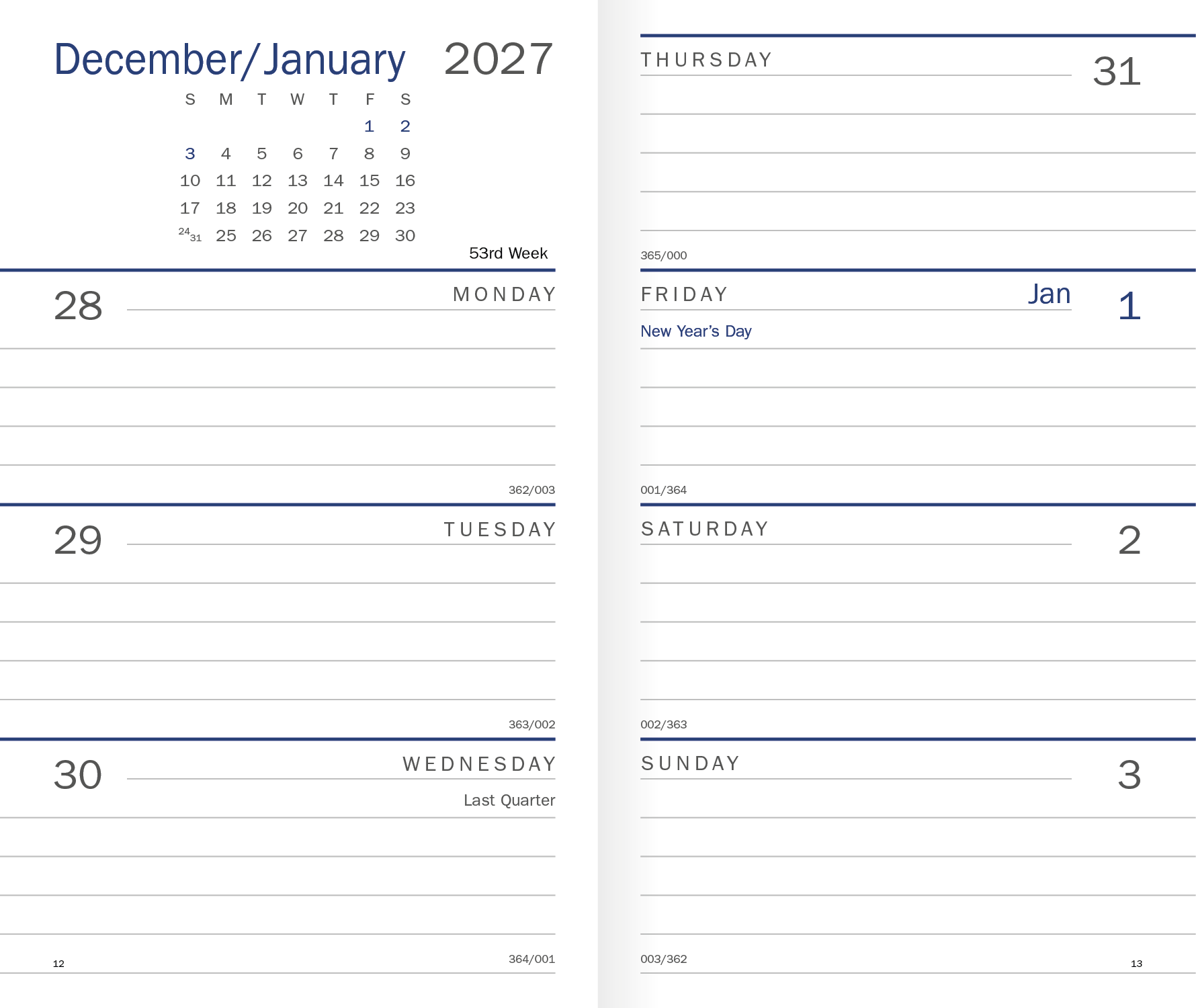 Triumph® Calendars Classic Weekly Pocket Planner 23
