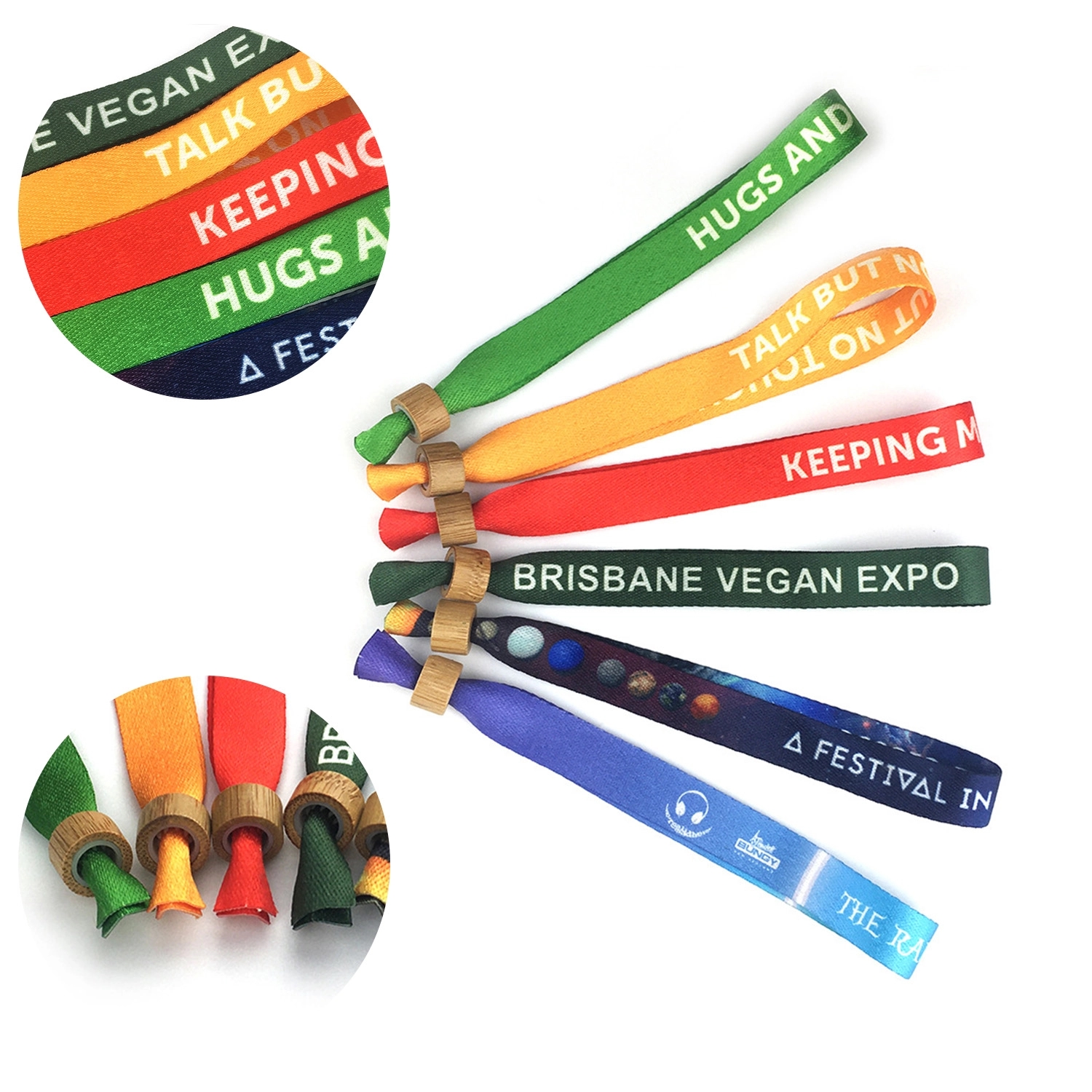 Degradable Wrist Band W/ Wood Bead 1