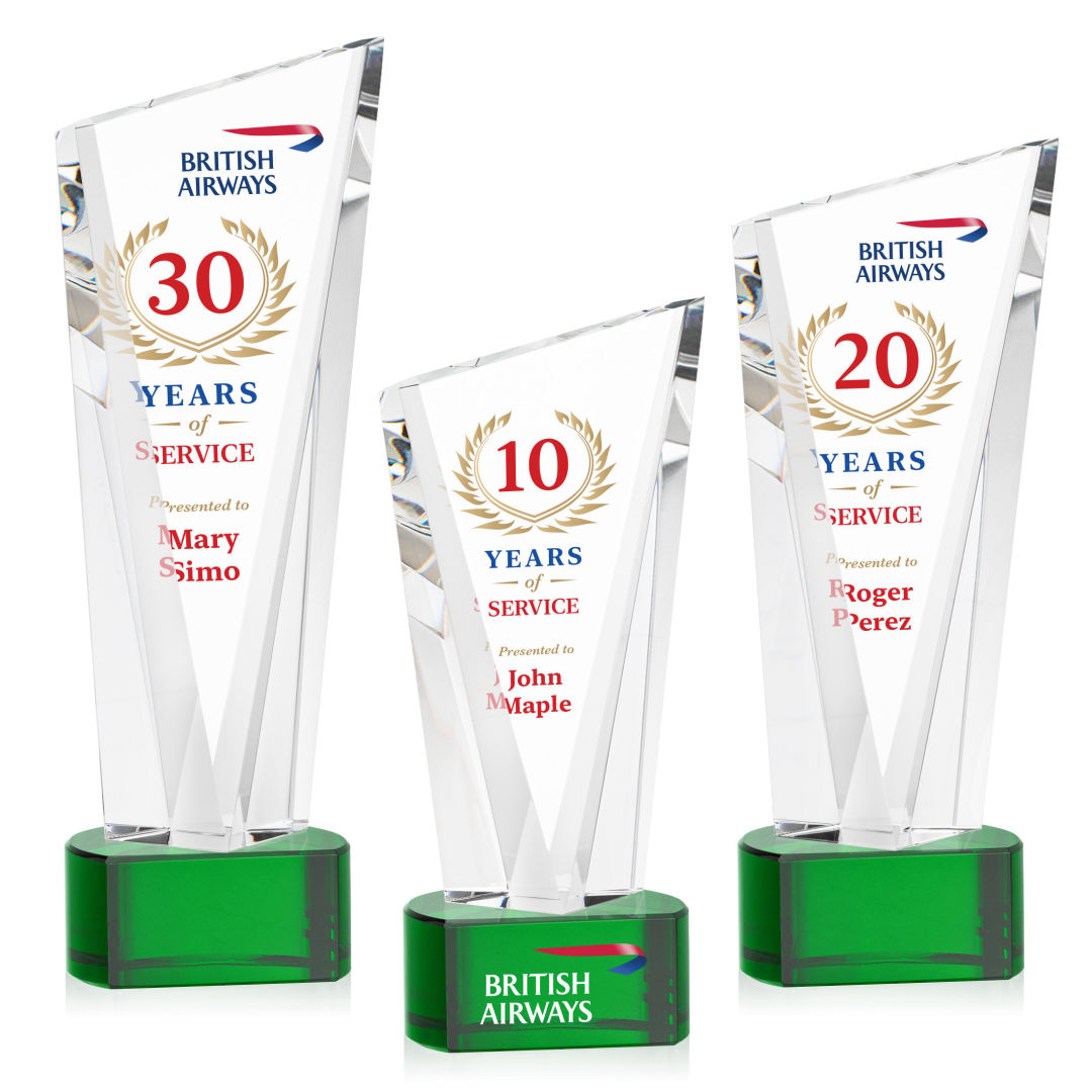 Plymouth VividPrint™ Award on Paragon Base - Green 5