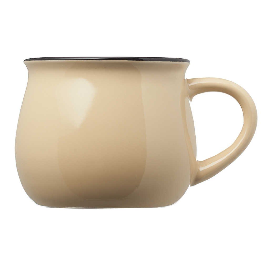 12 oz. Two Tone Glossy Pottery Coffee Mugs 10