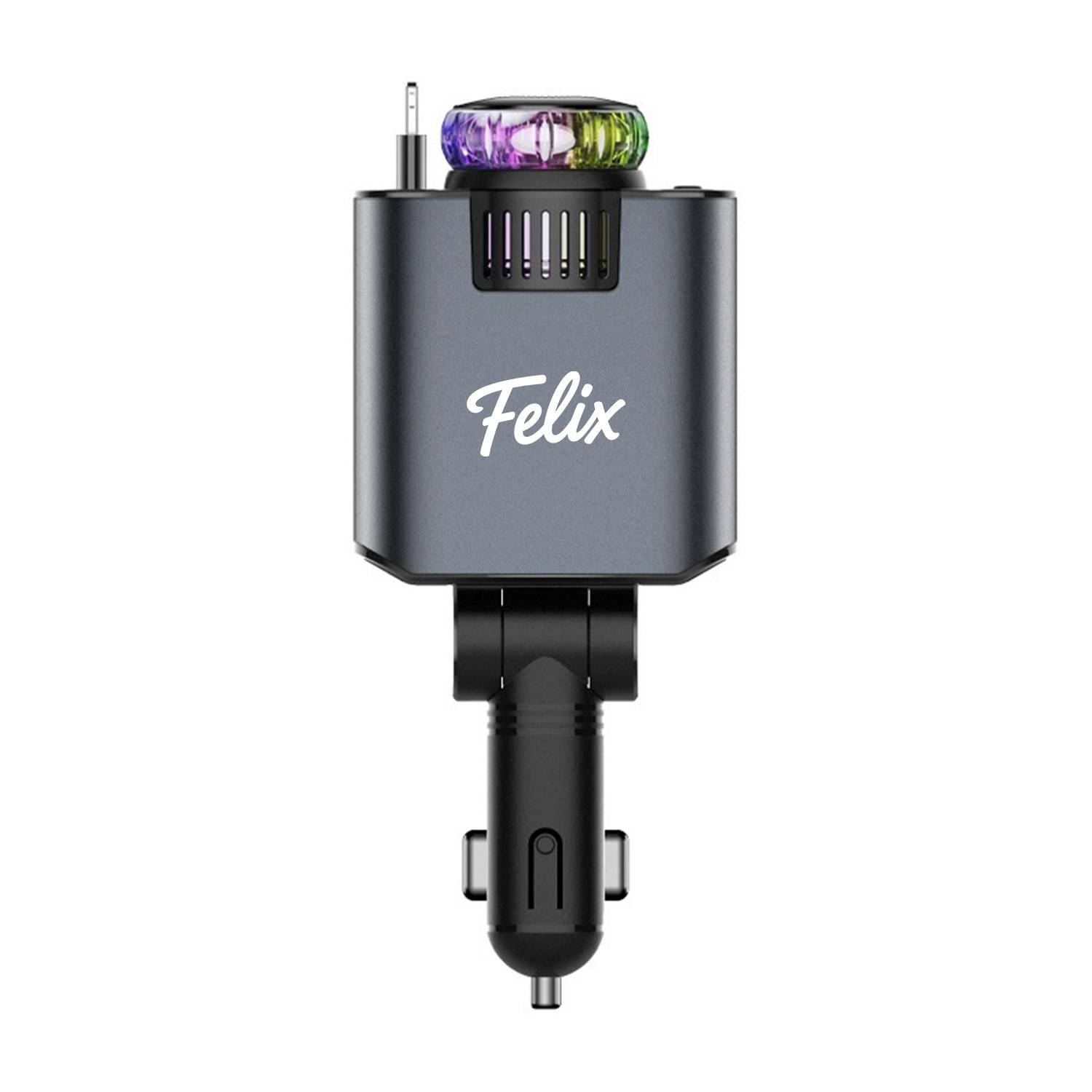 5-in-1 Retractable 45W Car Charger Adapter – Fast & Durable