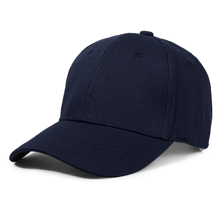 Stock Solid Color Cotton 6-Panel Baseball Cap w/ D-Ring 34