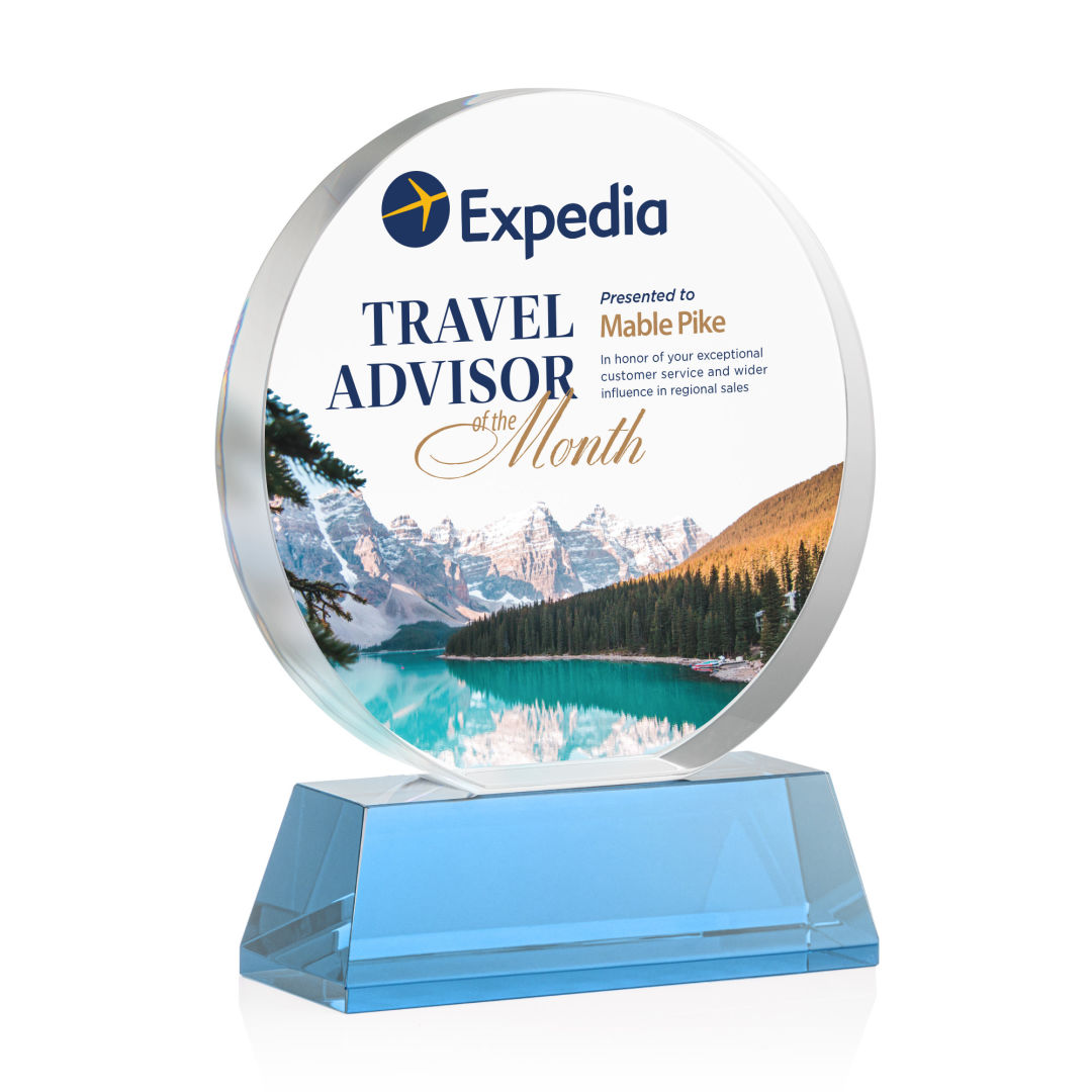 Glenwood Vividprint™ Award on Base - Sky Blue 2