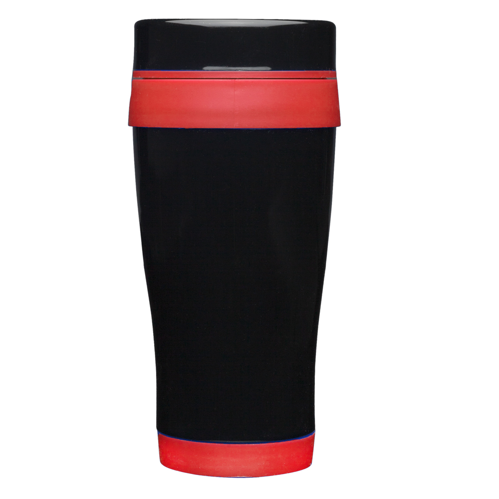 16 oz Black Stainless Steel Travel Mug 4