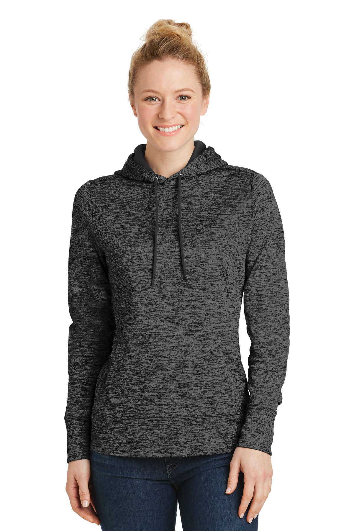 Sport-Tek Women's PosiCharge Electric Heather Fleece Hooded Pullover. LST225, custom hoodie or sweatshirt with logo imprint 13